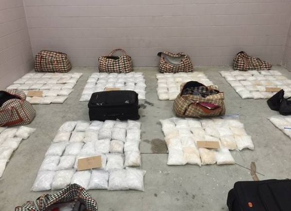 The bags of methamphetamine weighed around 30kg each. Photo / Supplied