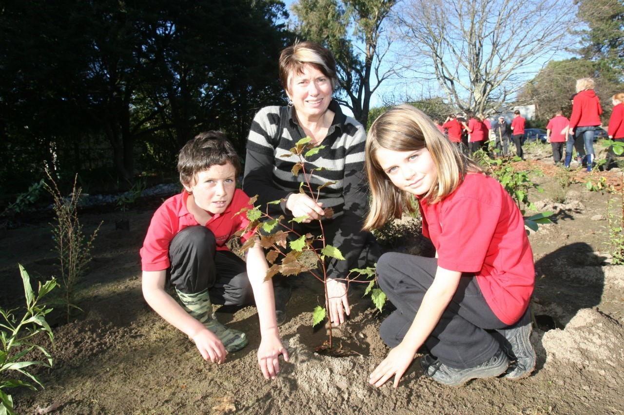 Planting native trees as chair of the Greater Wellington Regional Council.