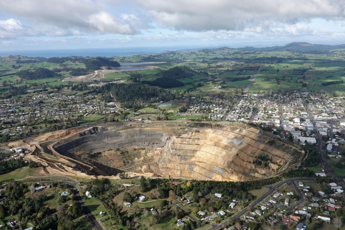 Martha Mine in Waihī, owned by OceanaGold. Photo / Kit Wilson, OceanaGold