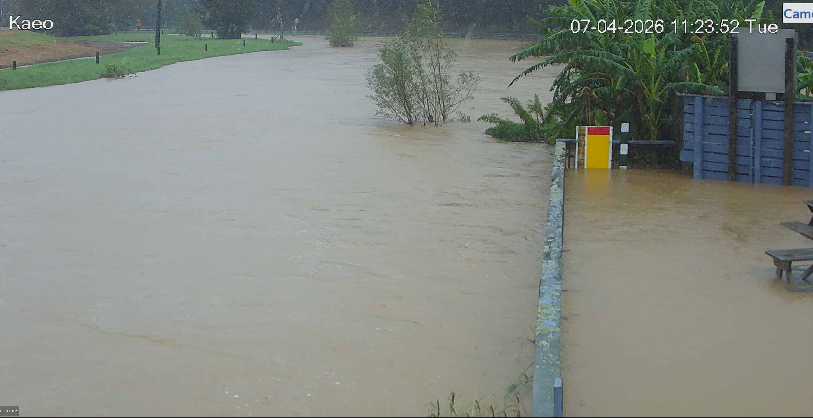 Northland Regional Council's monitoring system shows flooding is likely at State Highway 10. Photo / NRC