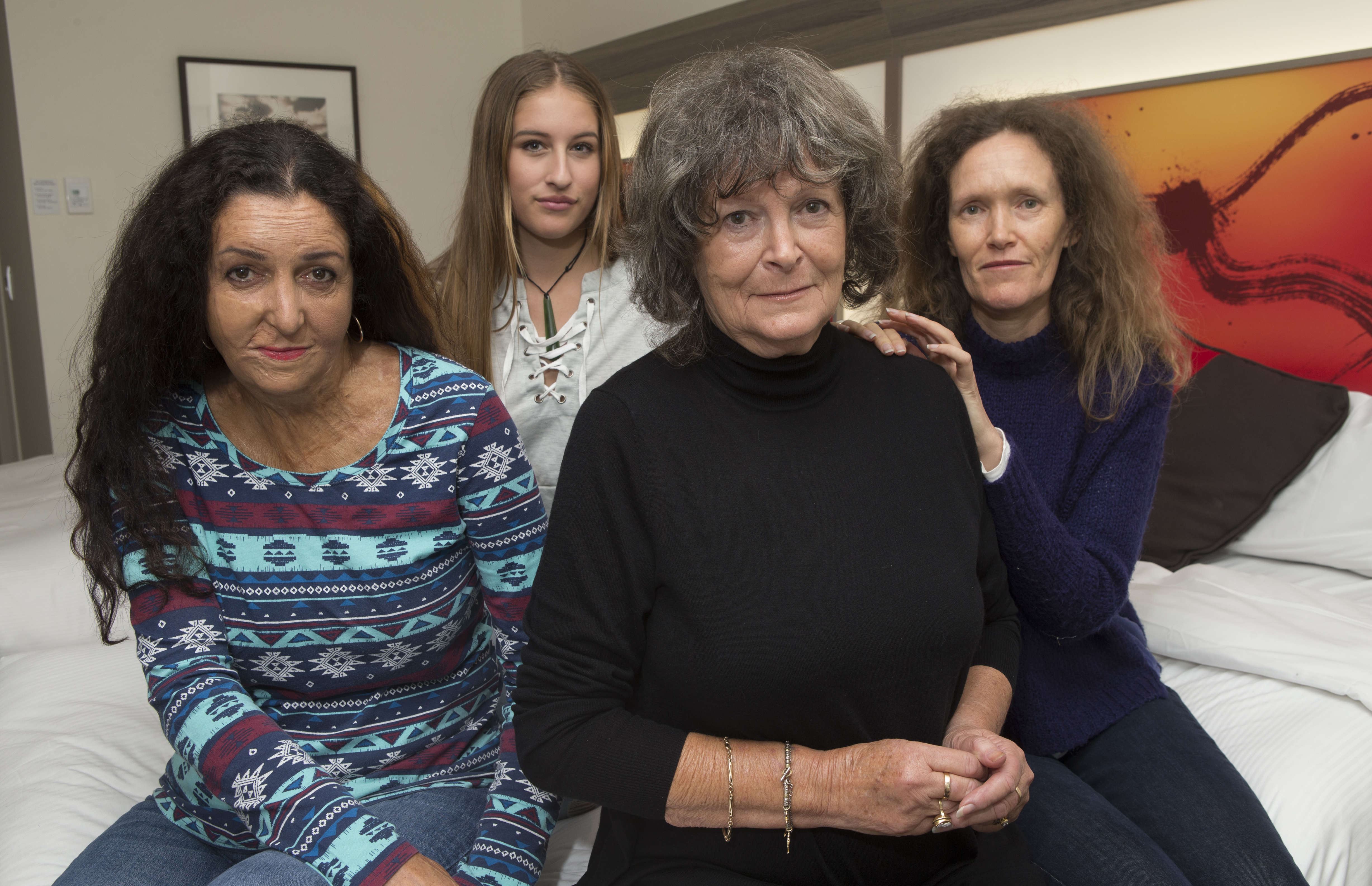 Maggie Wilkinson wants an inquiry into forced adoption. Pictured with daughters Vivienne Cory-Wright (left) and Rebecca Wilkinson, and granddaughter Pippa Wright. Photo Mark Mitchell.