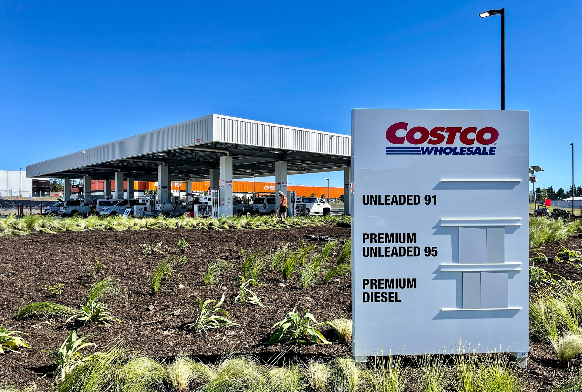 The Costco service station nearing completion at Westgate, northwest Auckland. The retailer has at times used petrol as a loss-leader in the US, and its Sydney pricing is typically 10 to 20 cents per litre below the competition (for those who buy a $60 membership). Photo / Jed Bradley