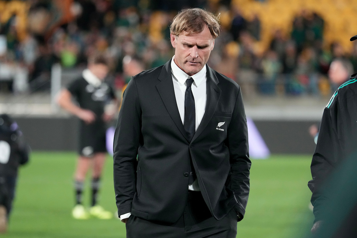 Scott Robertson after the All Blacks' record defeat to South Africa. Photo / Photosport