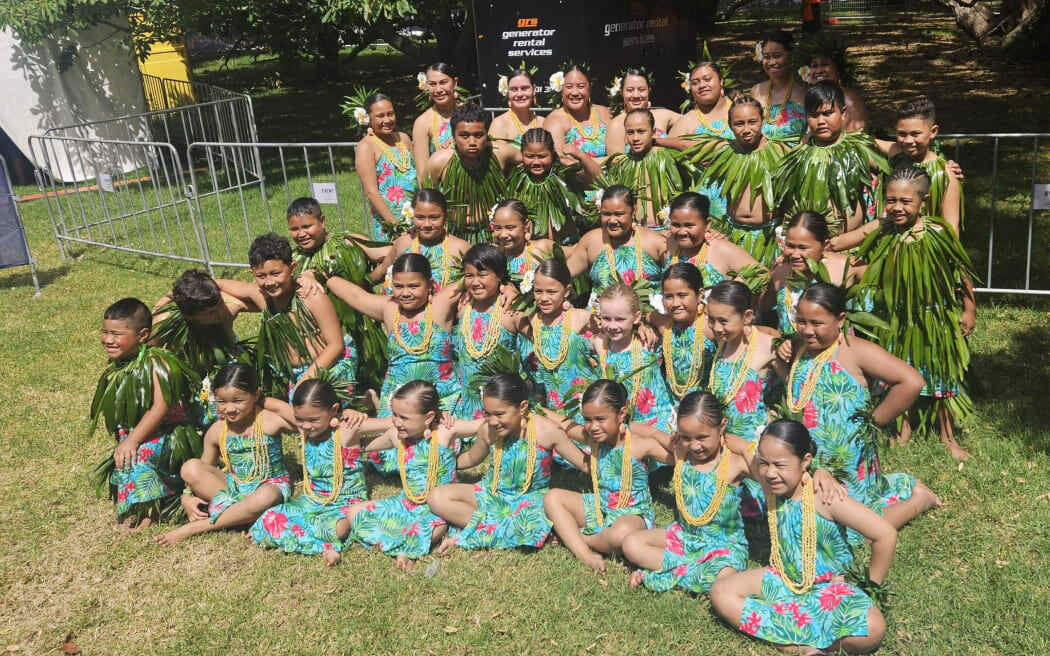 Niuean youth dominated the stage as the future keepers of their country's culture. Photo / RNZ/Tiana Haxton