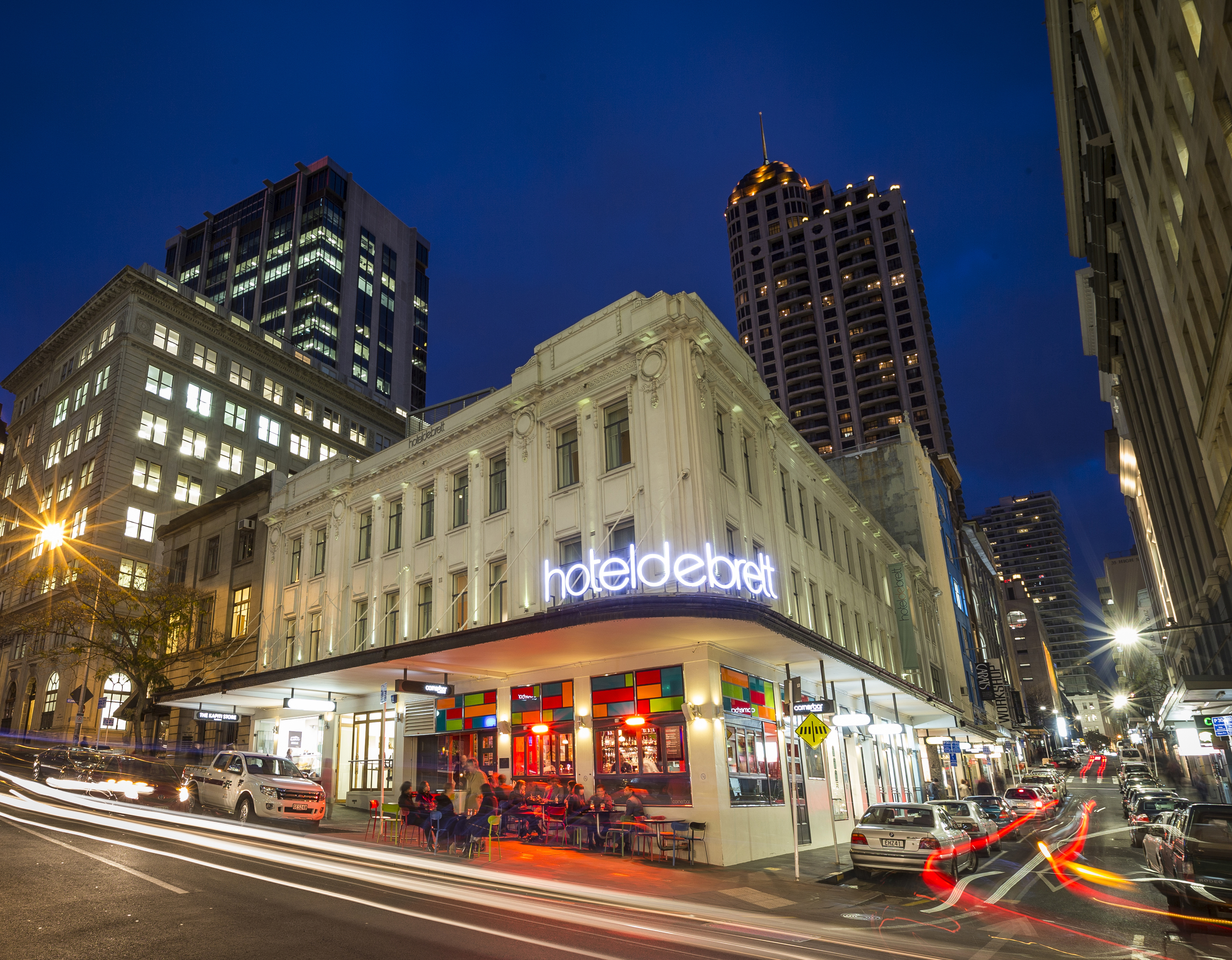 High St, at right, has had metered all night parking since 2020. Should the rest of the city follow suit? Photo / Supplied