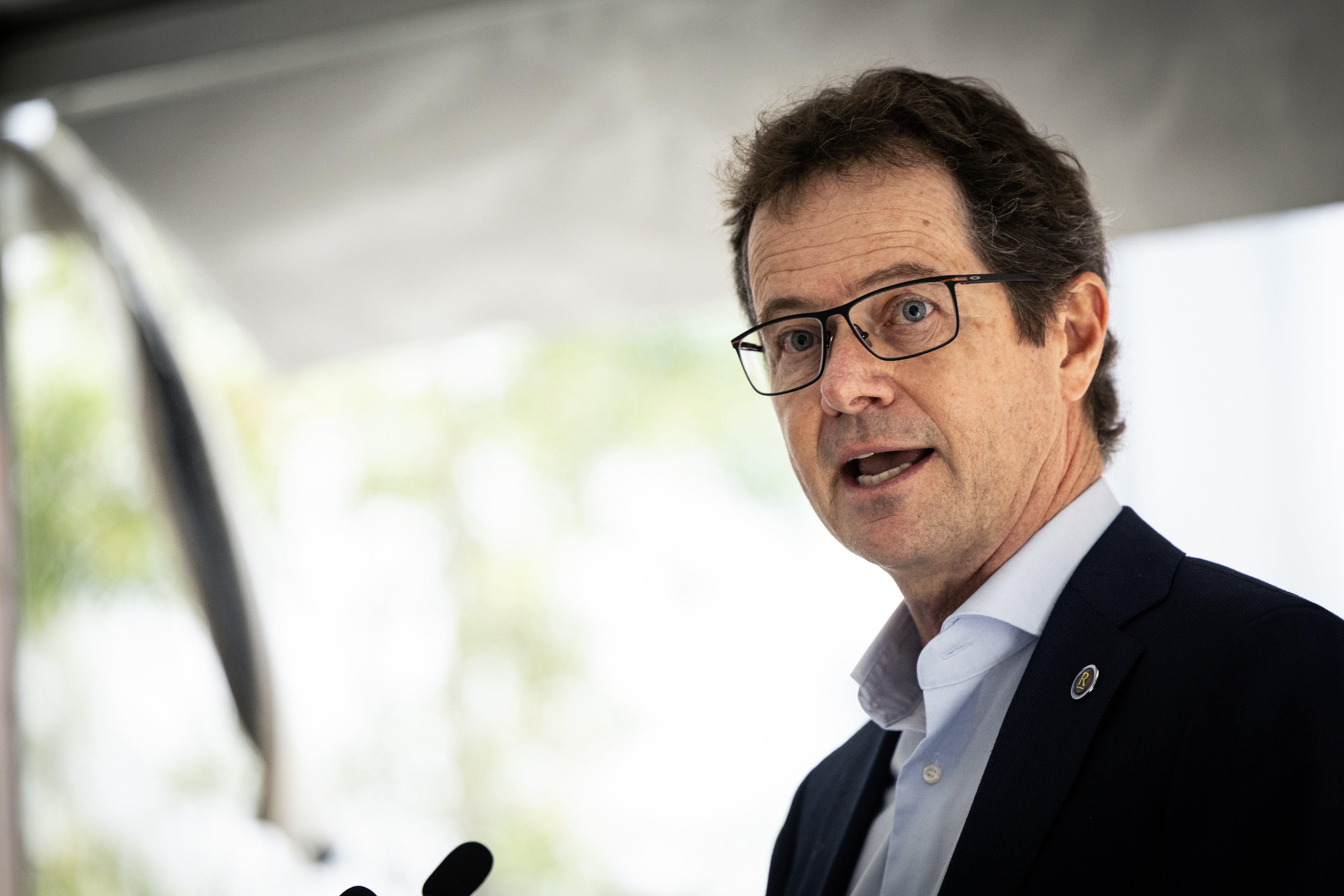 Kiwi Property Group CEO Clive Mackenzie speaks at the opening ceremony of the Resido apartment complex in Mt Wellington. Photo / Jason Oxenham