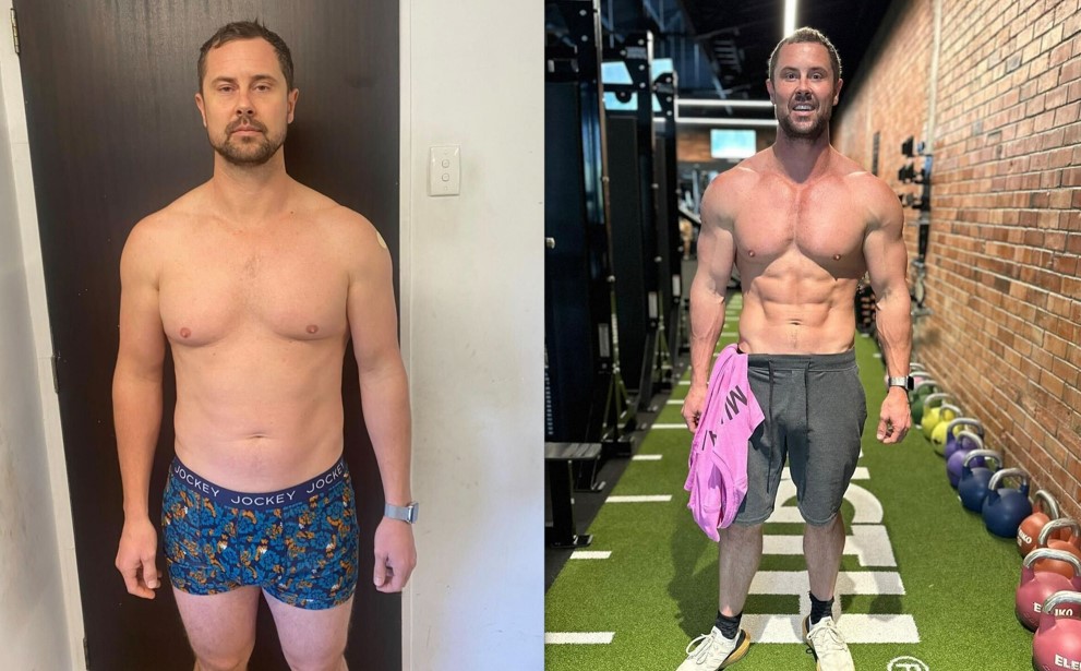 Over the past 44 weeks, Coast radio star Sam Wallace has undergone a massive lifestyle change. Photo / Instagram