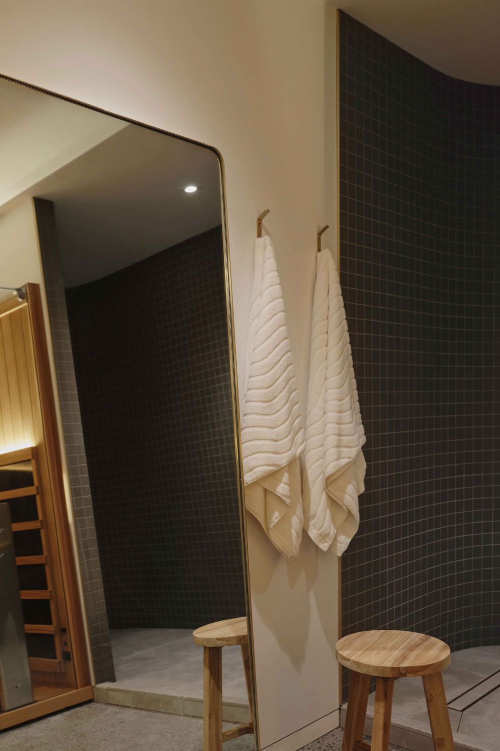 Treatment rooms at Hana Parnell include showers in which to wash off post-sauna. Photo / Hamish Melville