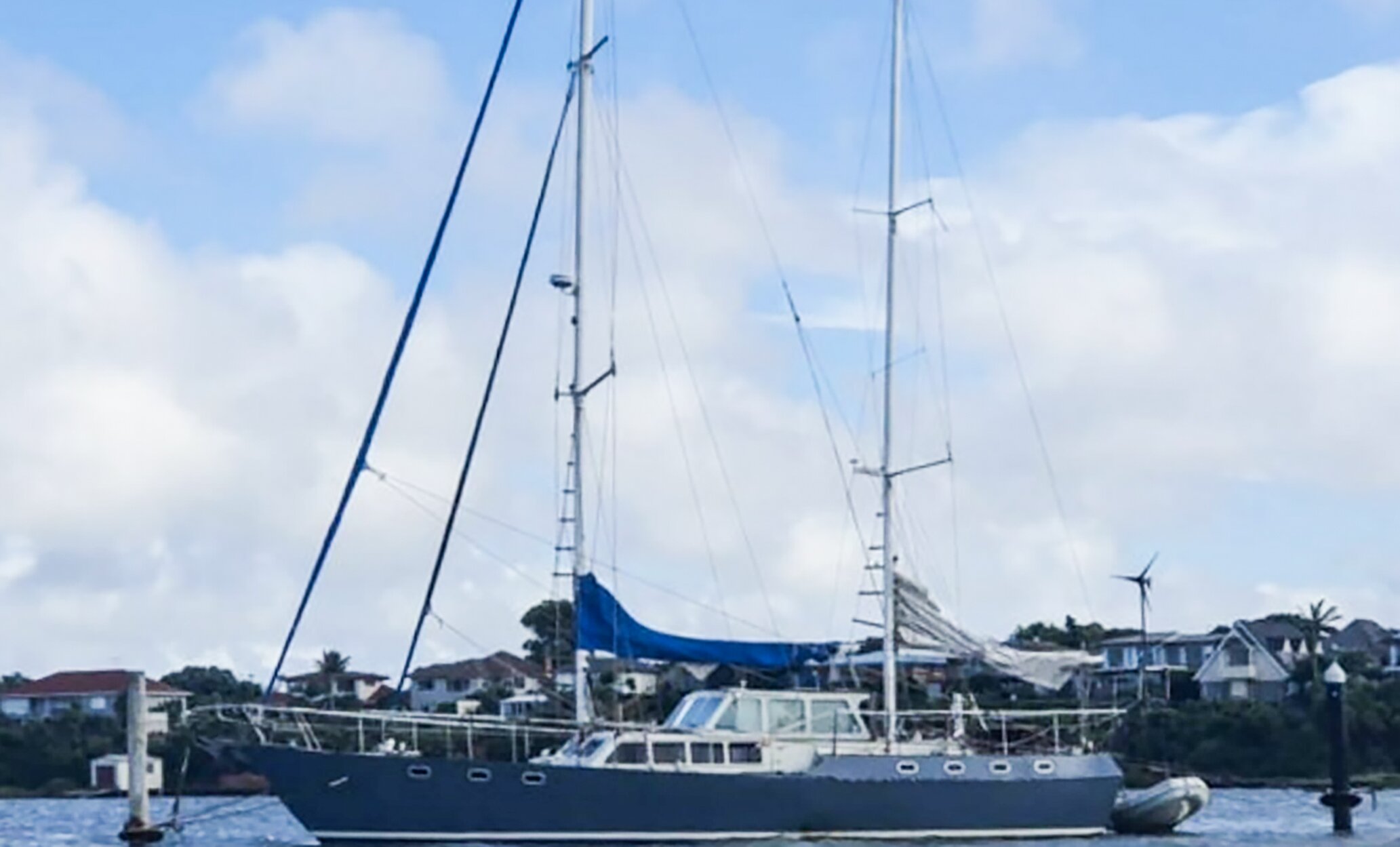 Jabe Carey is seeking compensation from police after rescuers left his two-masted, 15.85m steel-hulled pilot house ketch, worth $250,000 to drift unoccupied off Northland.