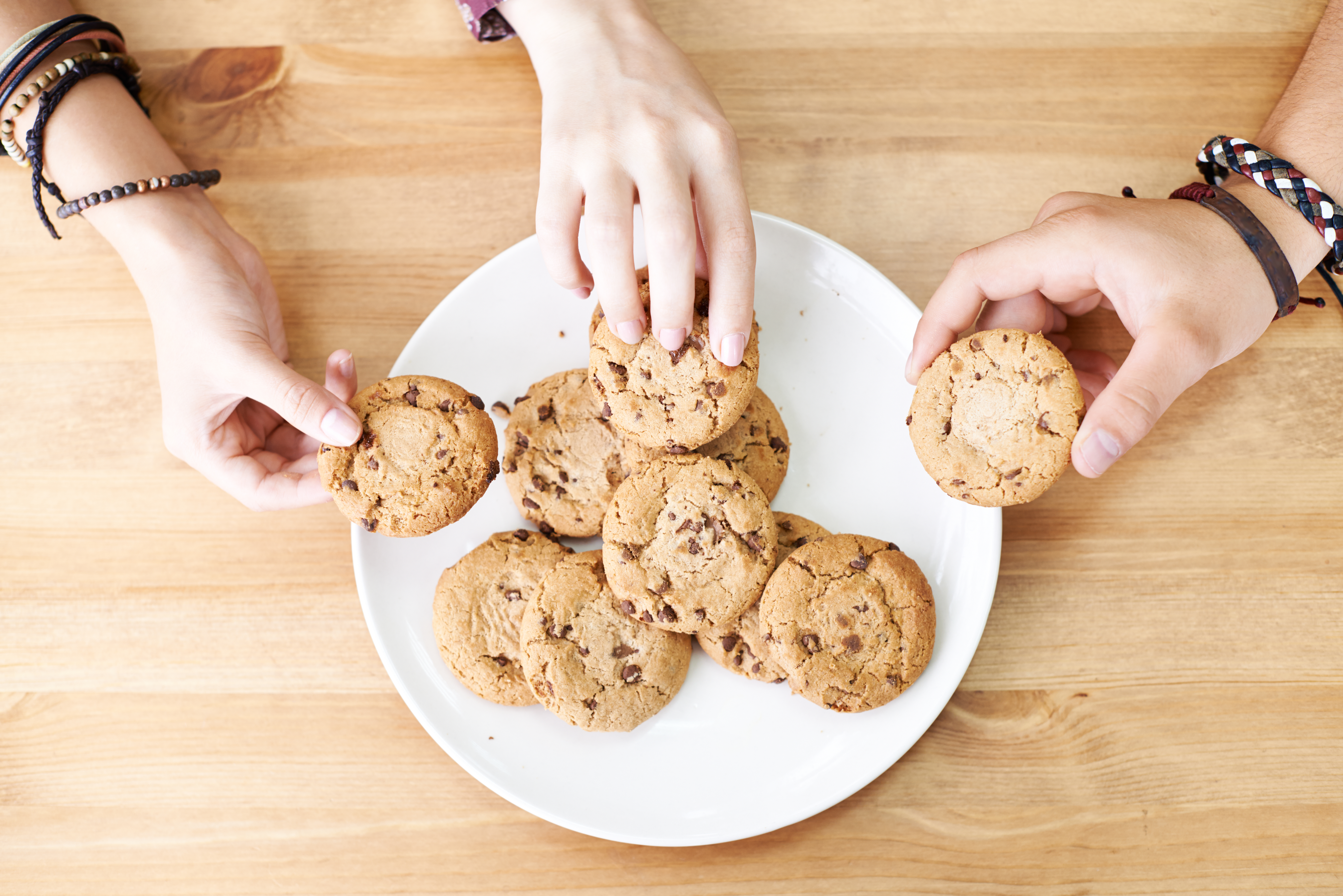 To restore crispness to biscuits, place them on a paper towel on top of a plate and microwave for 40 seconds. Photo / Getty Images