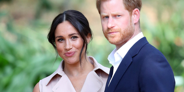 Prince Harry, Duke of Sussex and Meghan, Duchess of Sussex attend a Creative Industries and Business Reception in Johannesburg. Photo / Getty Images