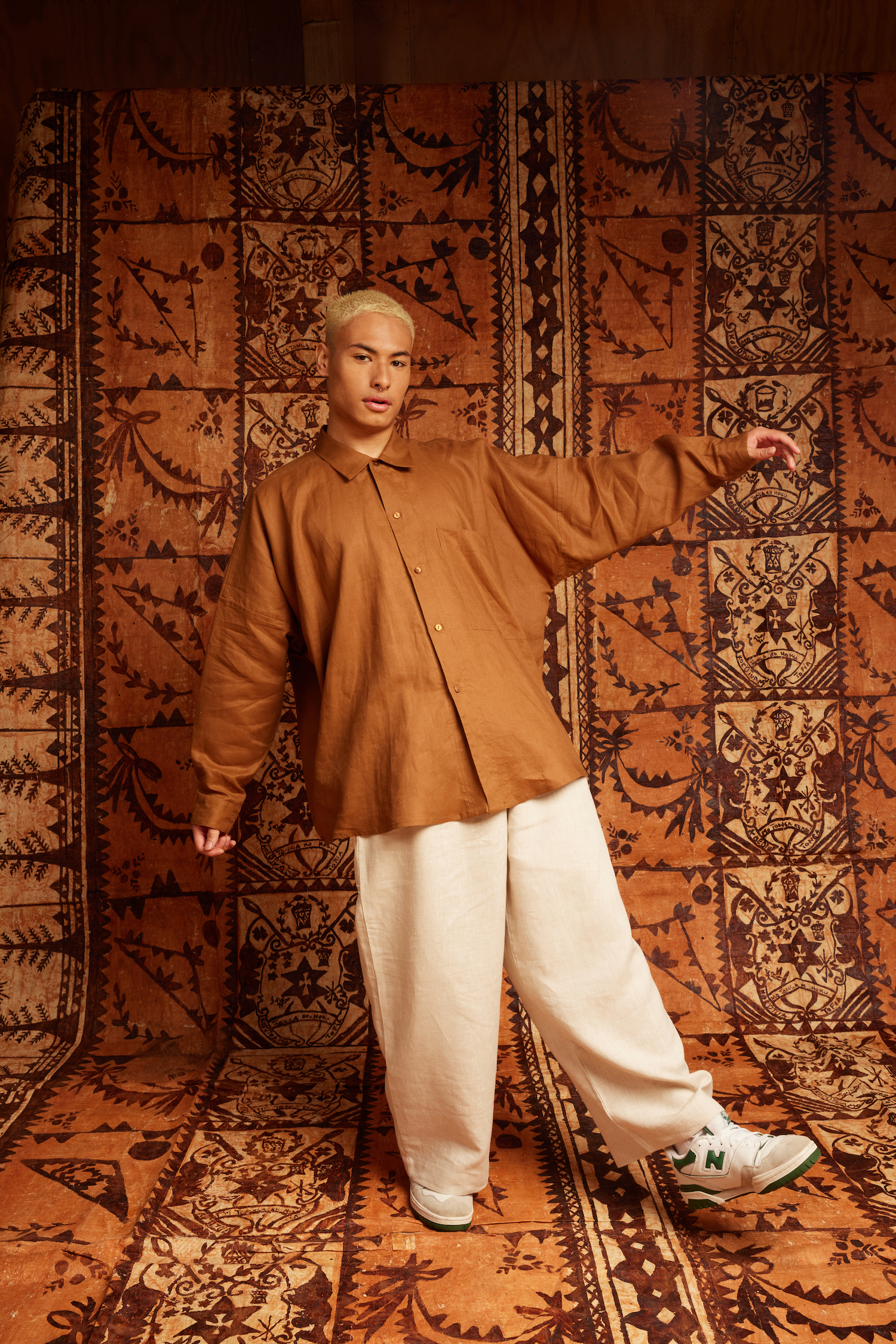 Voluminous and genderless fashion from local label Papa Clothing. Photo / Supplied