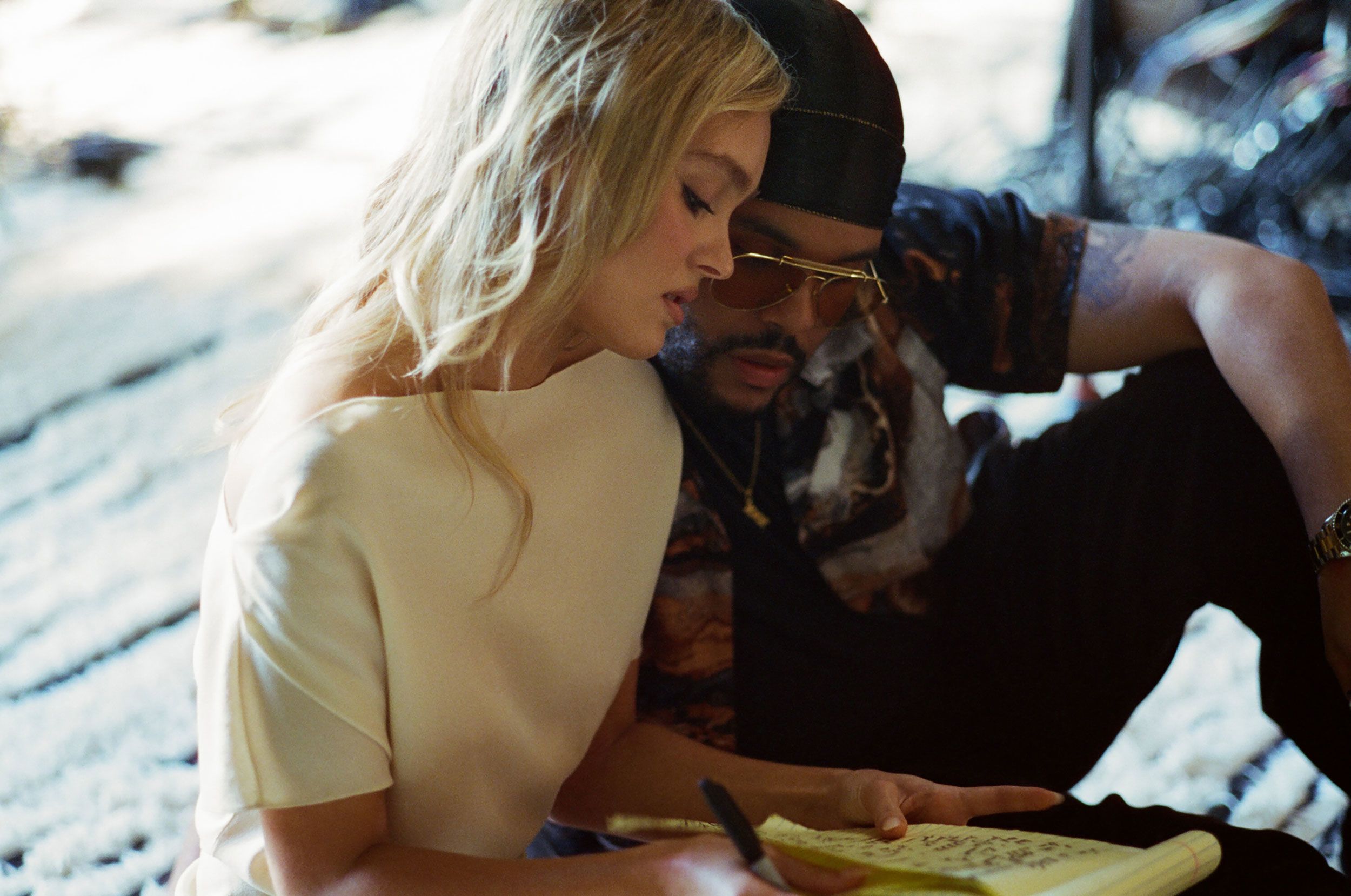 Lily-Rose Depp as Jocelyn and Abel Tesfaye, aka the Weeknd, as Tedros in 'The Idol'.