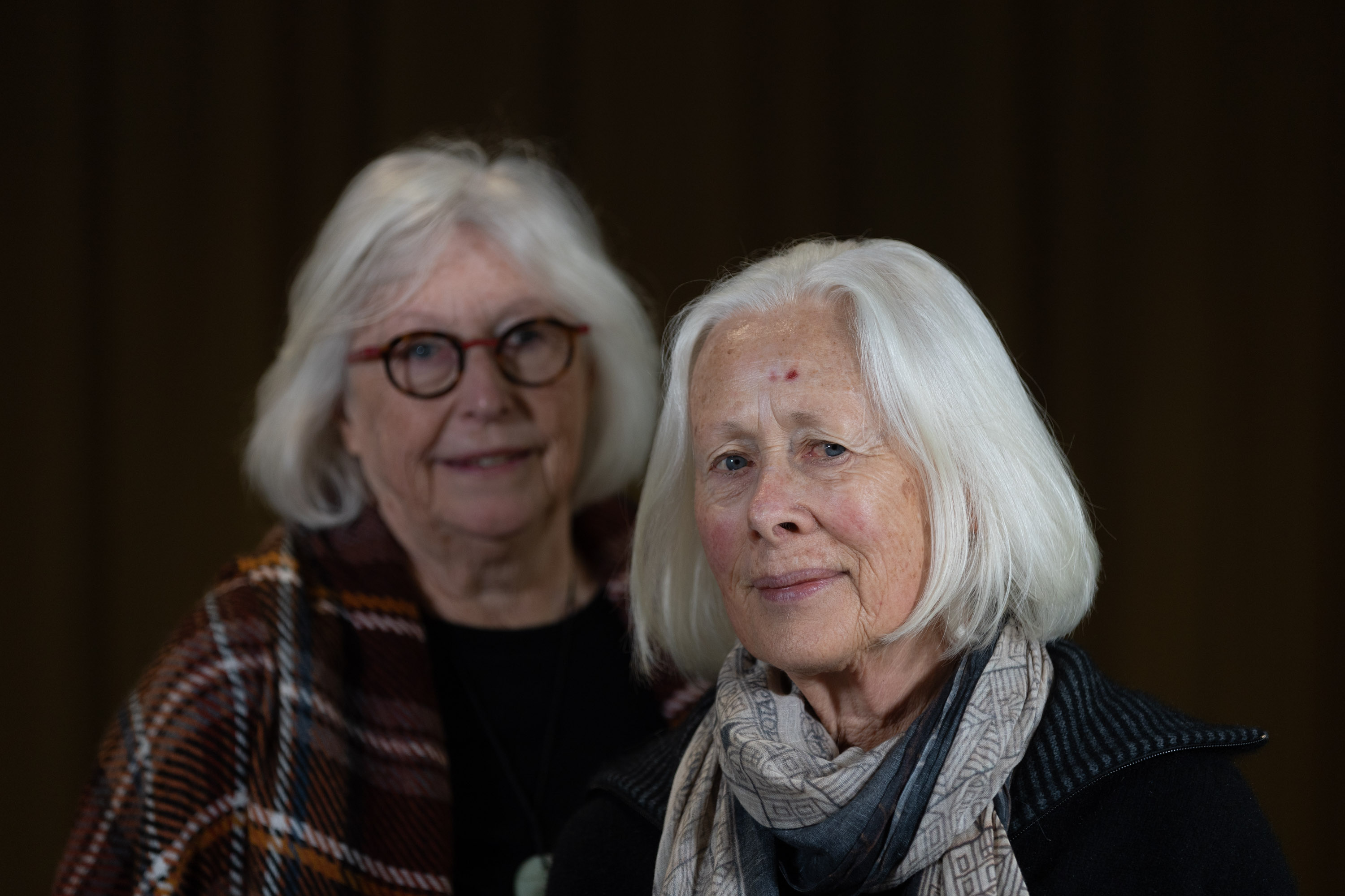 Film-maker Dame Gaylene Preston's latest documentary, Grace: A Prayer for Peace, is an intimate documentary on artist Dame Robin White (right). Photo / Michael Craig
