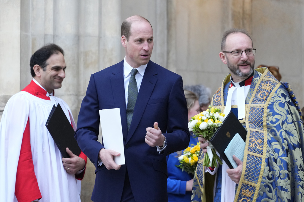 Prince William pictured at the annual Commonwealth Day Service of Celebration at Westminster Abbey. Photo / AP
