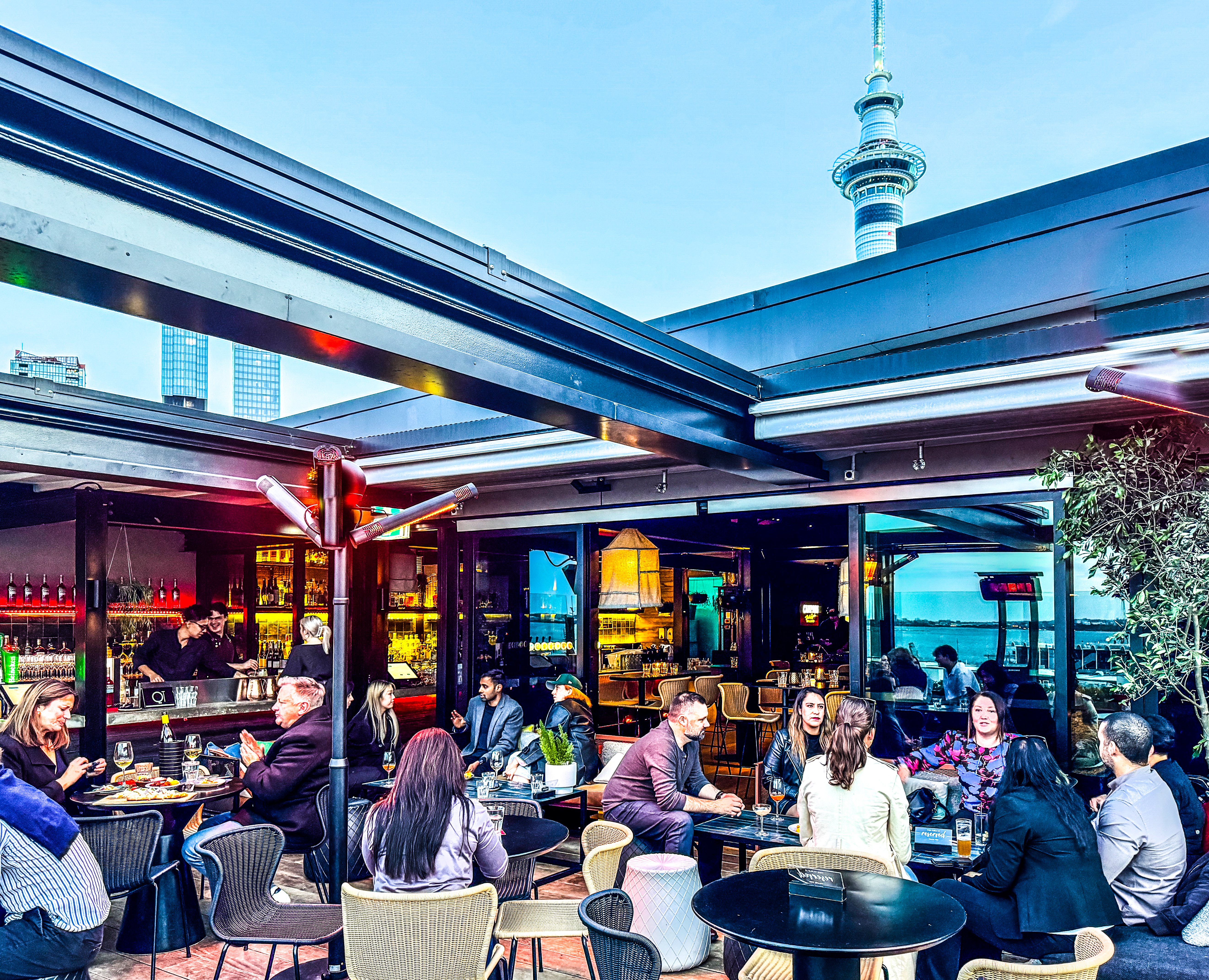 Rooftop at QT Auckland has a ticketed New Year's Eve event and is well located to see the midnight fireworks display from the Sky Tower. Photo / Getty Images