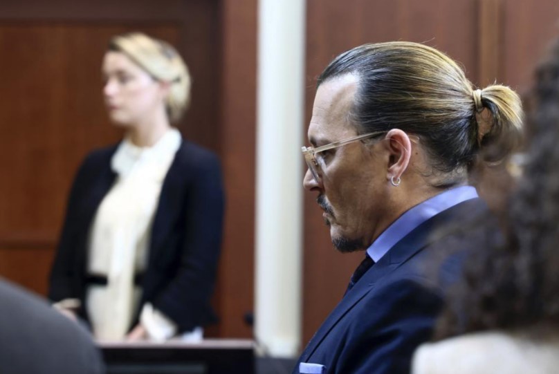 Johnny Depp is suing Amber Heard in an explosive defamation trial. Photo / AP