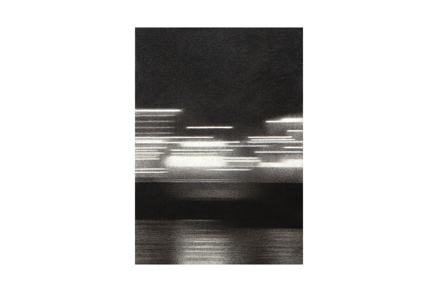 Joshua Charadia, ‘Nocturne 33’, 2022. Willow charcoal on Hahnemühle paper 50 x 35 cm. Photo / Courtesy of the artist and N. Smith Gallery
