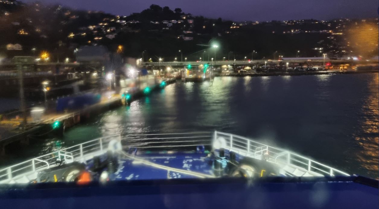 The view of Wellington when the Kaitaki ferry made it safely back to shore after losing power in Cook Strait. Photo / Lorna Johnson