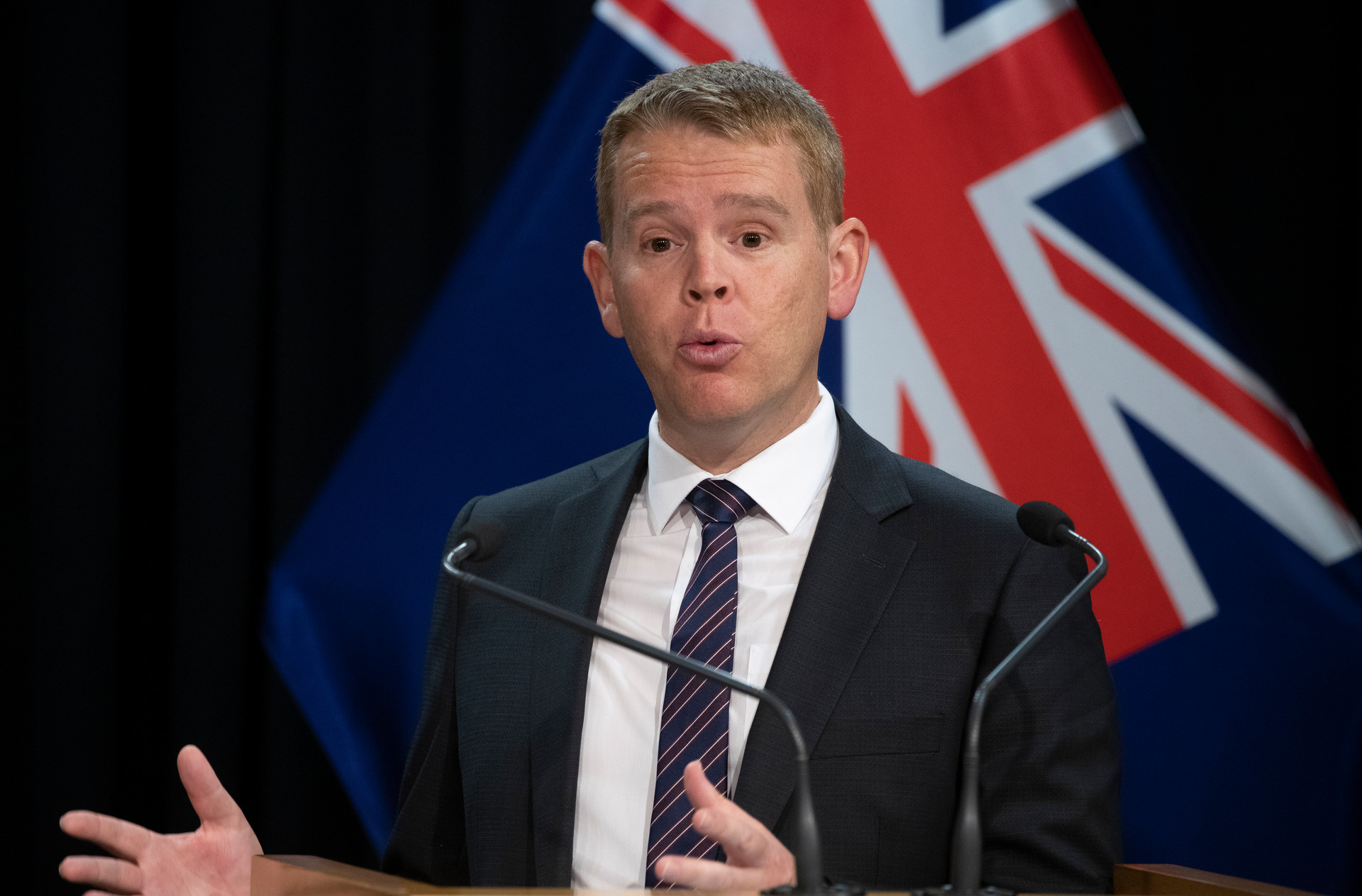 Covid-19 Response Minister Chris Hipkins said the number of unvaccinated border workers isn't information that is available yet. Photo / Mark Mitchell