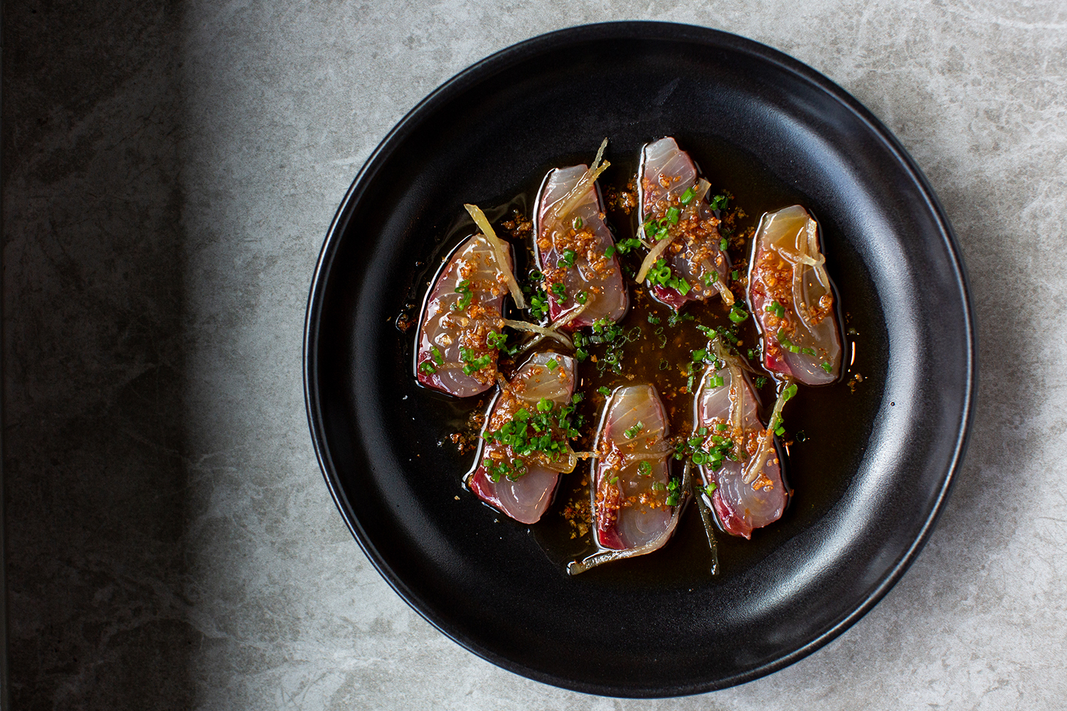 The kingfish crudo. Photo / Babiche Martens