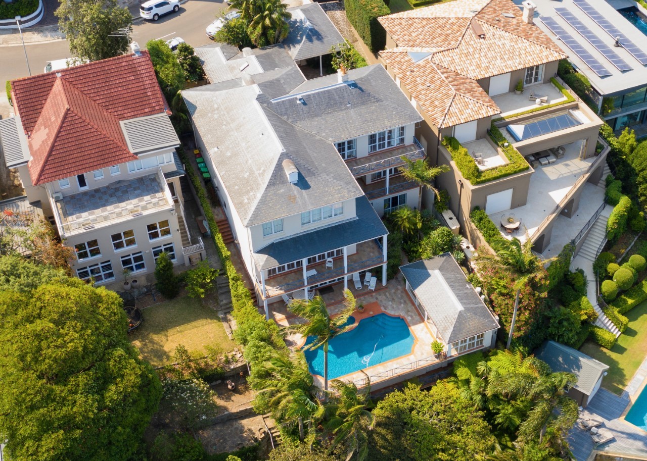 Sir Ron Brierley's Point Piper mansion in Sydney where police found child sex abuse material. Photo / Liam Mendes