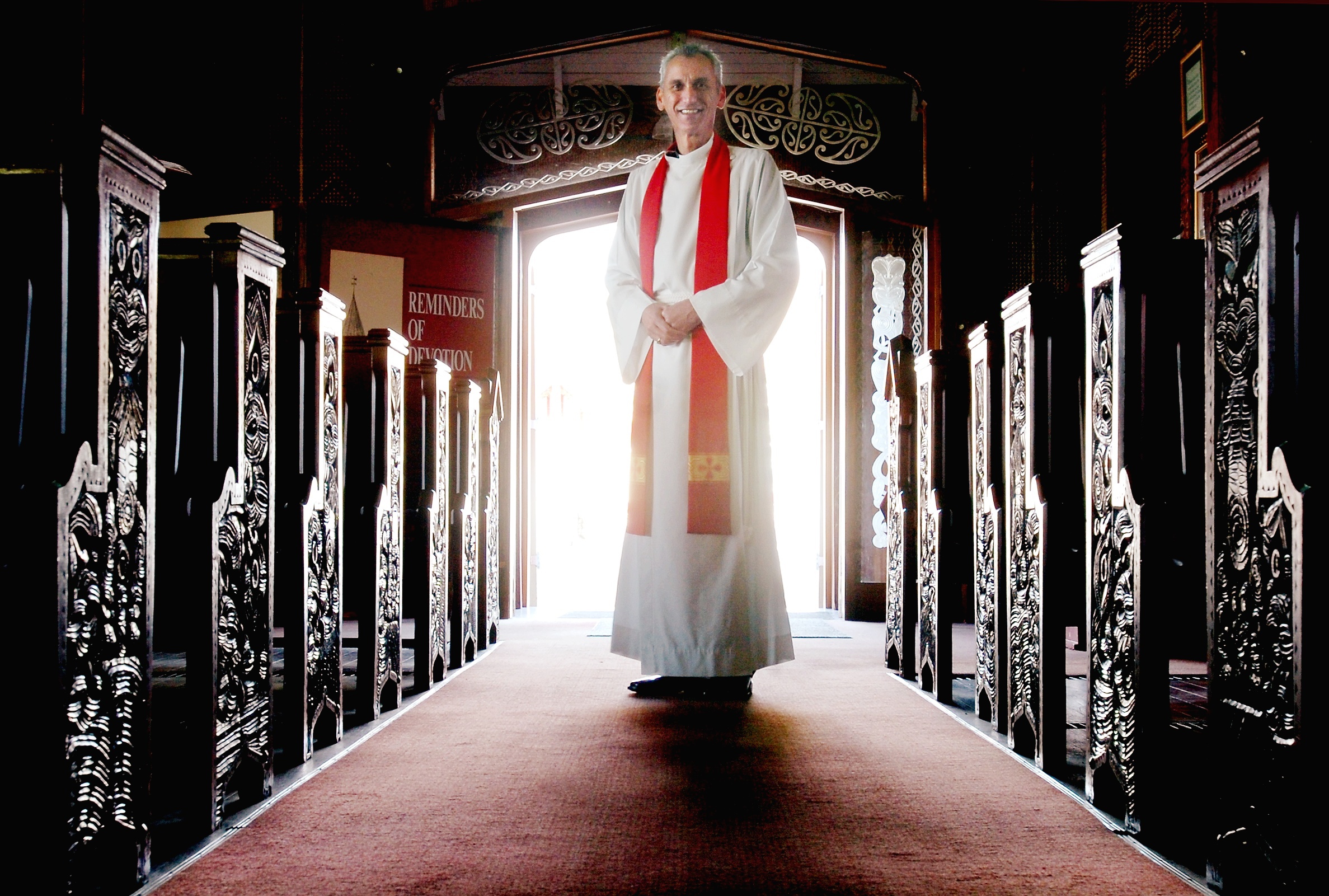 Reverend Tom Poata when he became the new Vicar at St Faith's Church in 2006. Photo / Stephen Parker