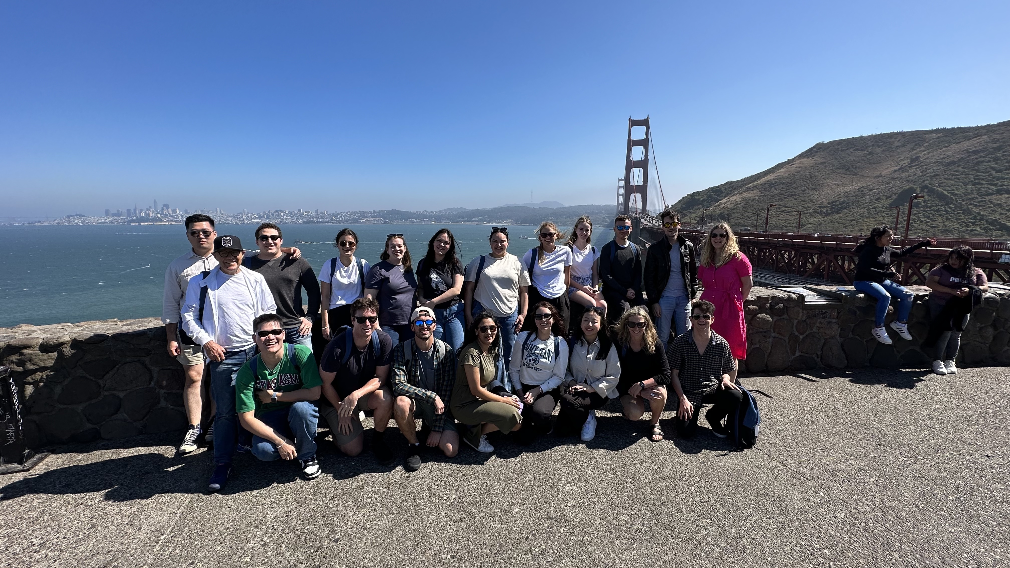 Entrepreneur Tony Falkenstein (left), with some of the students who made the trip to San Francisco and neighbouring Silicon Valley.