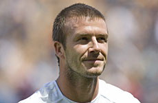 Only 16,600 people turned up to watch David Beckham and the LA Galaxy at Mt Smart Stadium. Photo / Richard Robinson