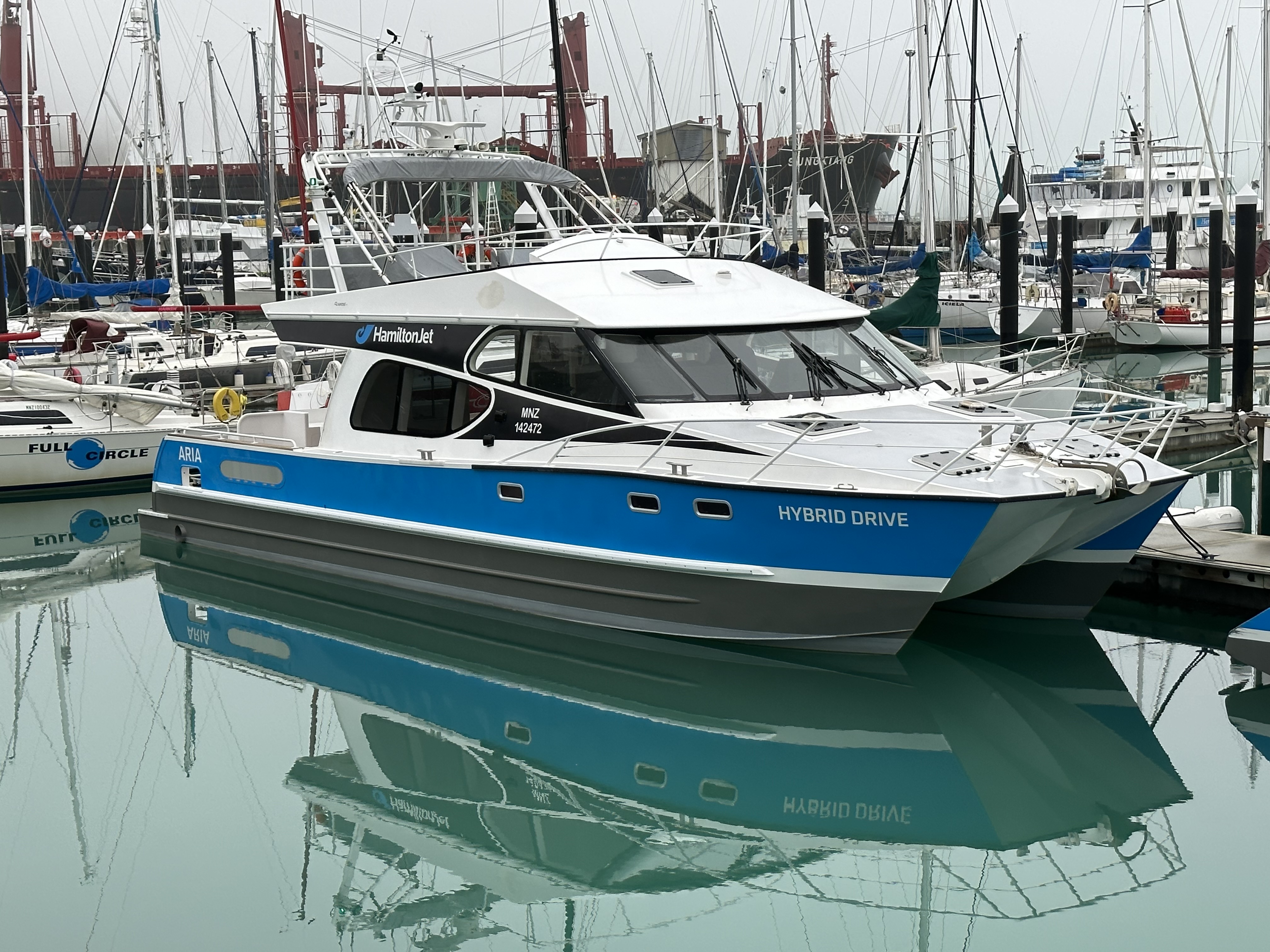 HamiltonJet's electric hybrid demonstrator Aria. Photo / Chris Keall