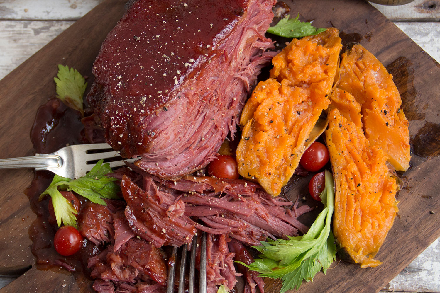 This bloody mary braised corned beef switches up the usual flavourings. 