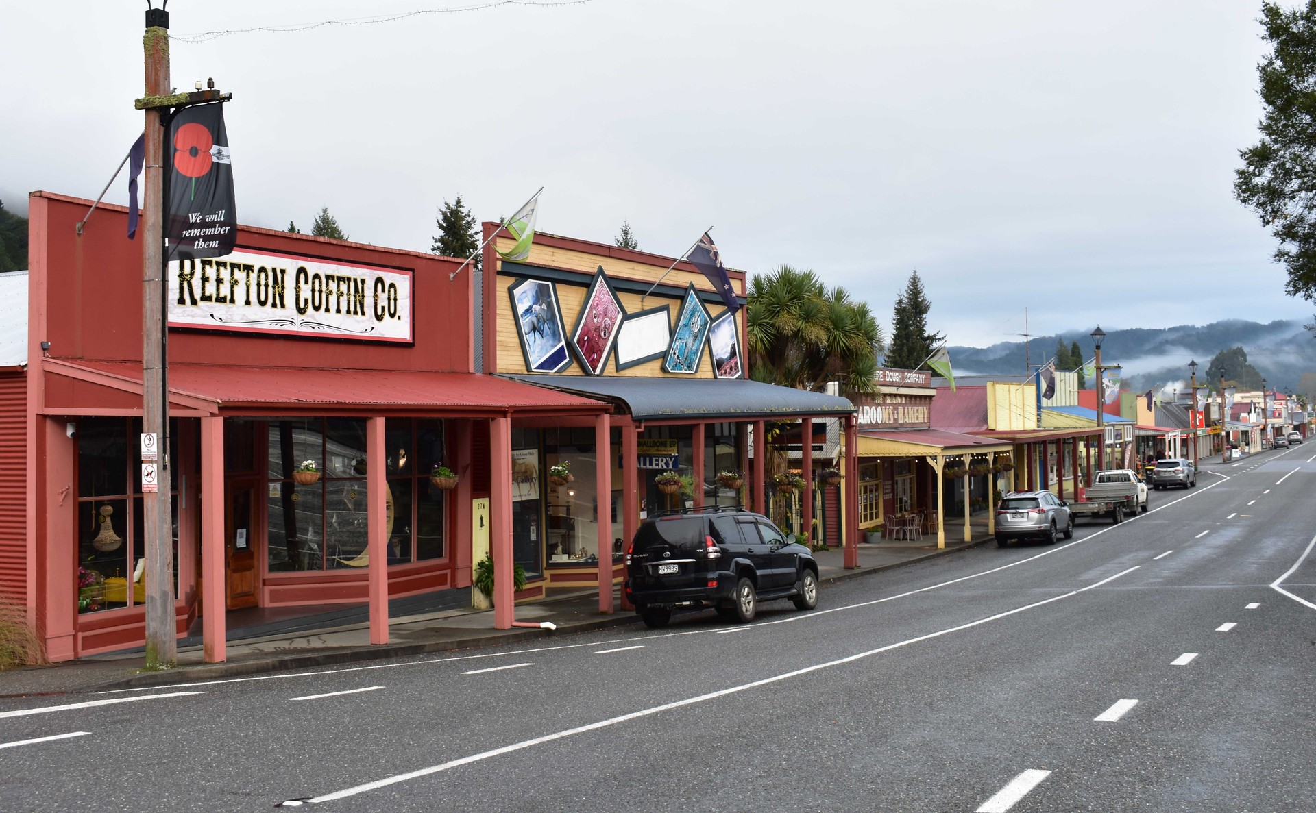 Reefton's main street. Photo / Kate MacNamara