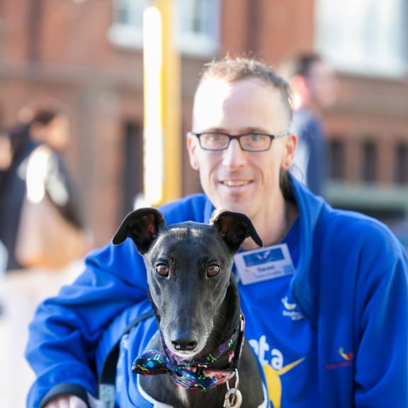 Greyhounds as Pets spokesperson Daniel Bohan. Photo / Greyhounds as Pets