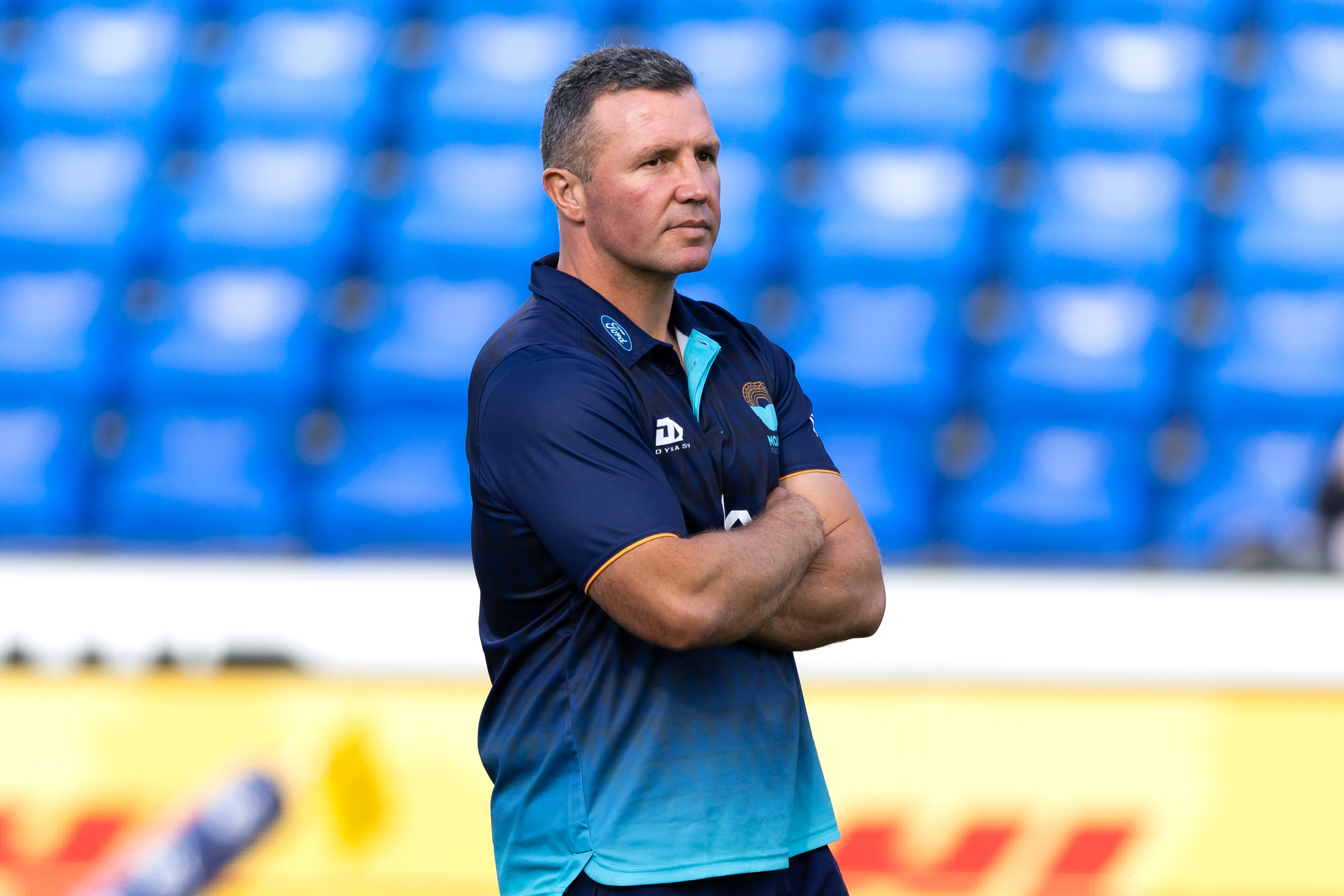 Moana Pasifika coach Aaron Mauger has endured a tough season. Photo / photosport.nz