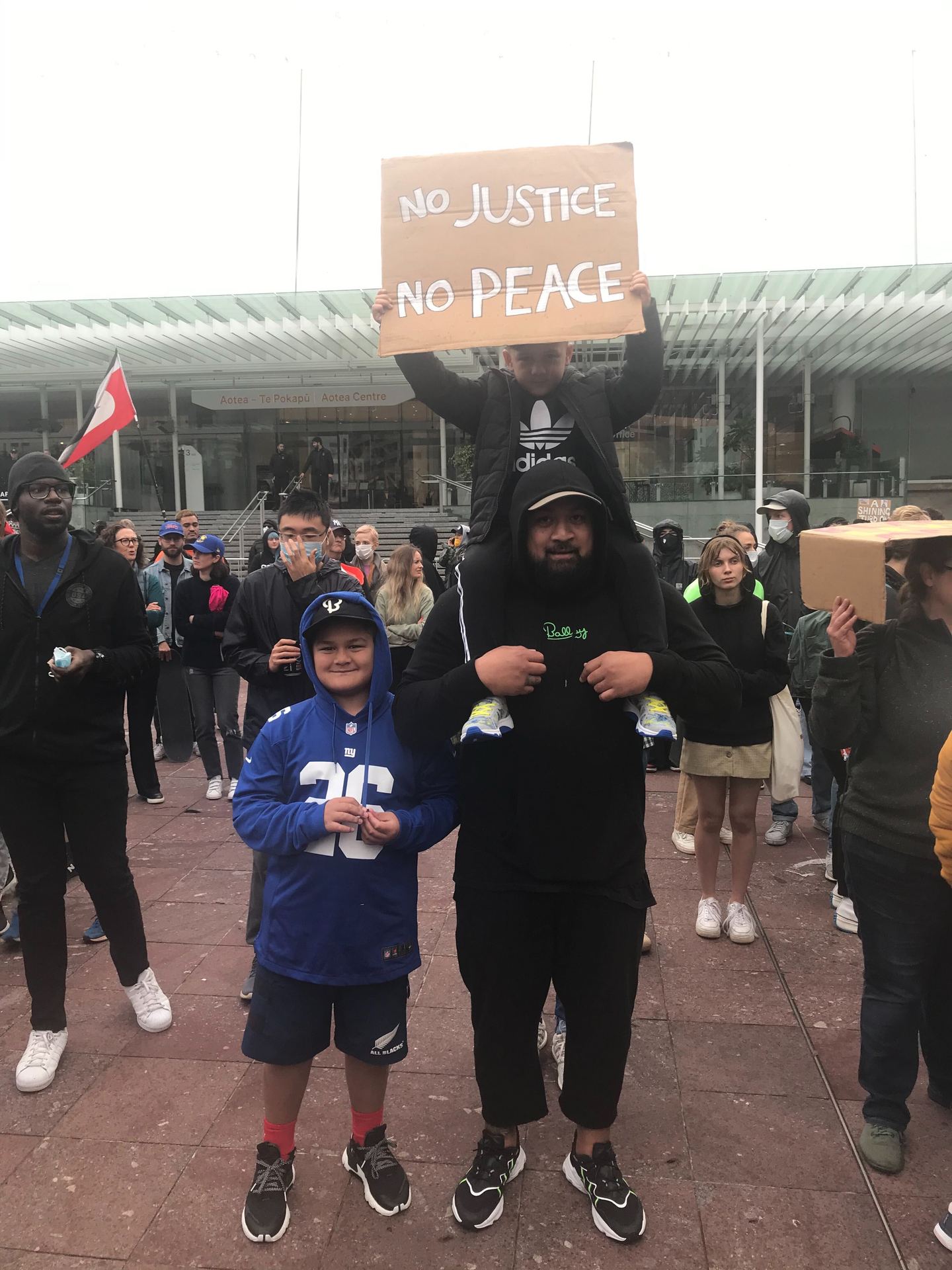 Rob Gaitau with his sons Noah (left), 10, and Moses, 5. Photo / Michael Neilson