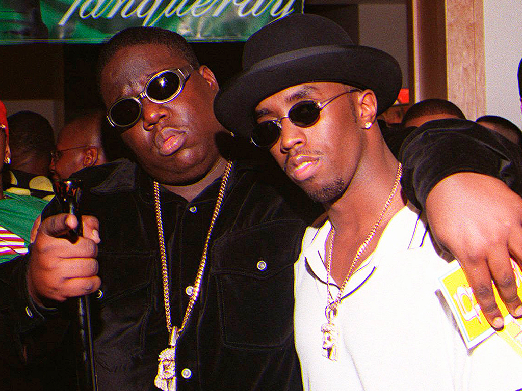 Notorious B.I.G and his friend and collaborator P Diddy. Photo/AP