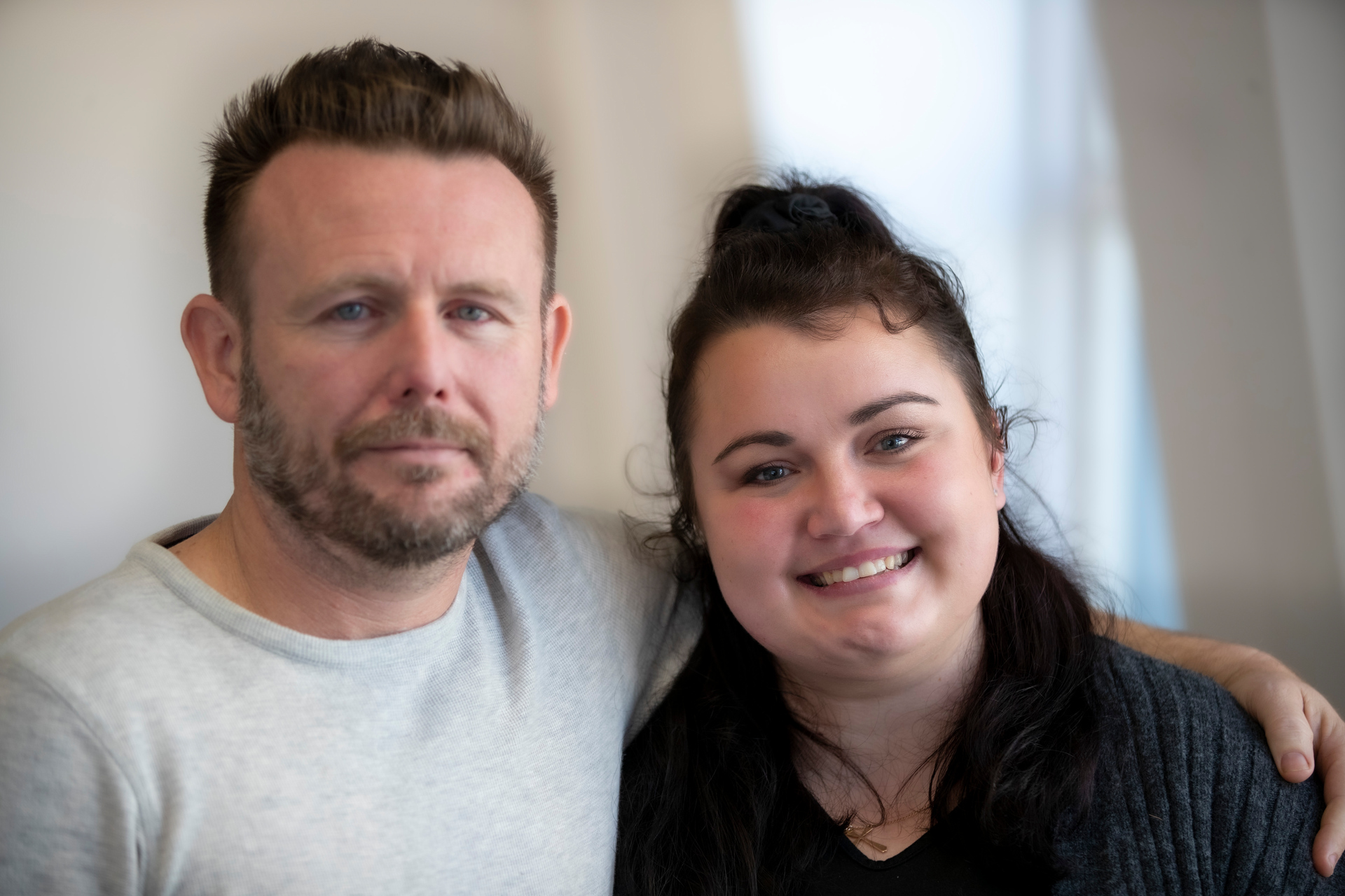 When Mike Andrews came to Ezmeralda Johns aid after she was stabbed in a supermarket terror attack he promised they'd one day celebrate a birthday together - yesterday, they did. Photo / Michael Craig
