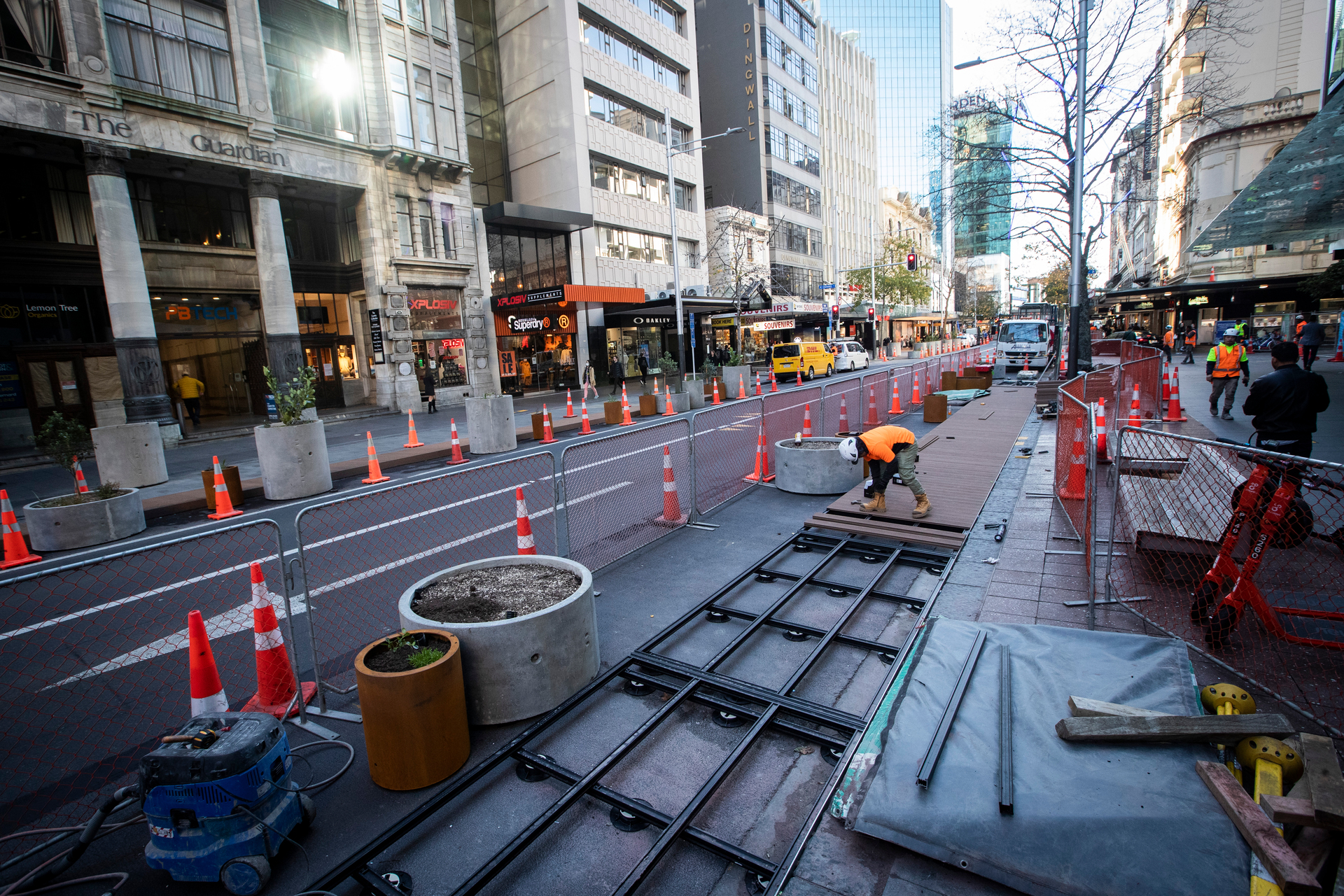 Auckland Council contractors installing 