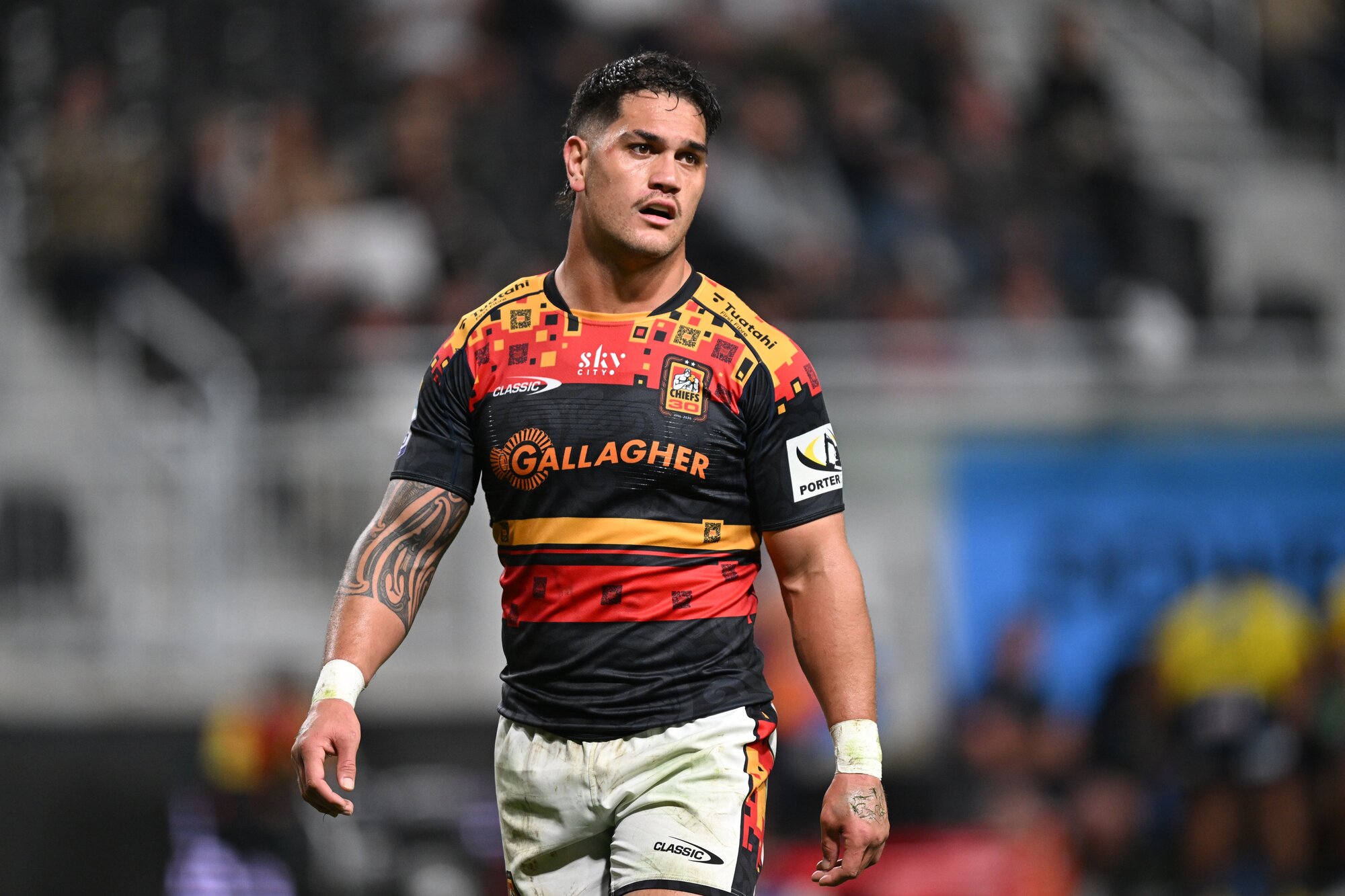 Quinn Tupaea was Super Rugby Pacific's Player of the Year but is there a starting spot for him in the All Blacks? Photo / Photosport