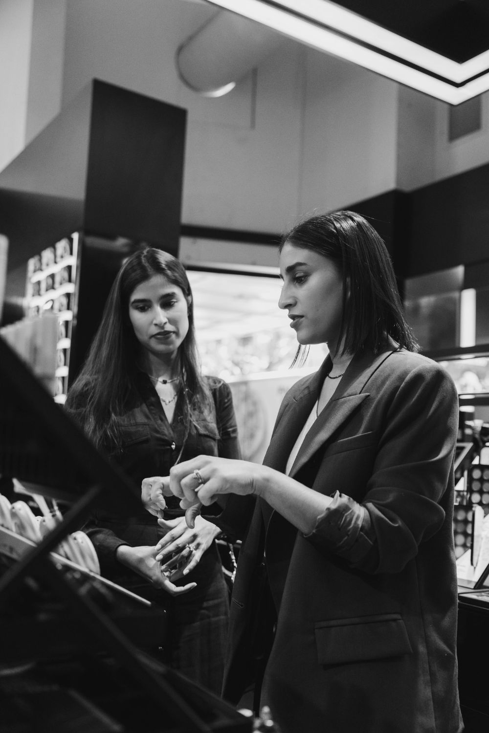 Personalised shopping experiences allow Sarika to work with staff in-store to help clients find the right shade for them. Photo / The HP Collective