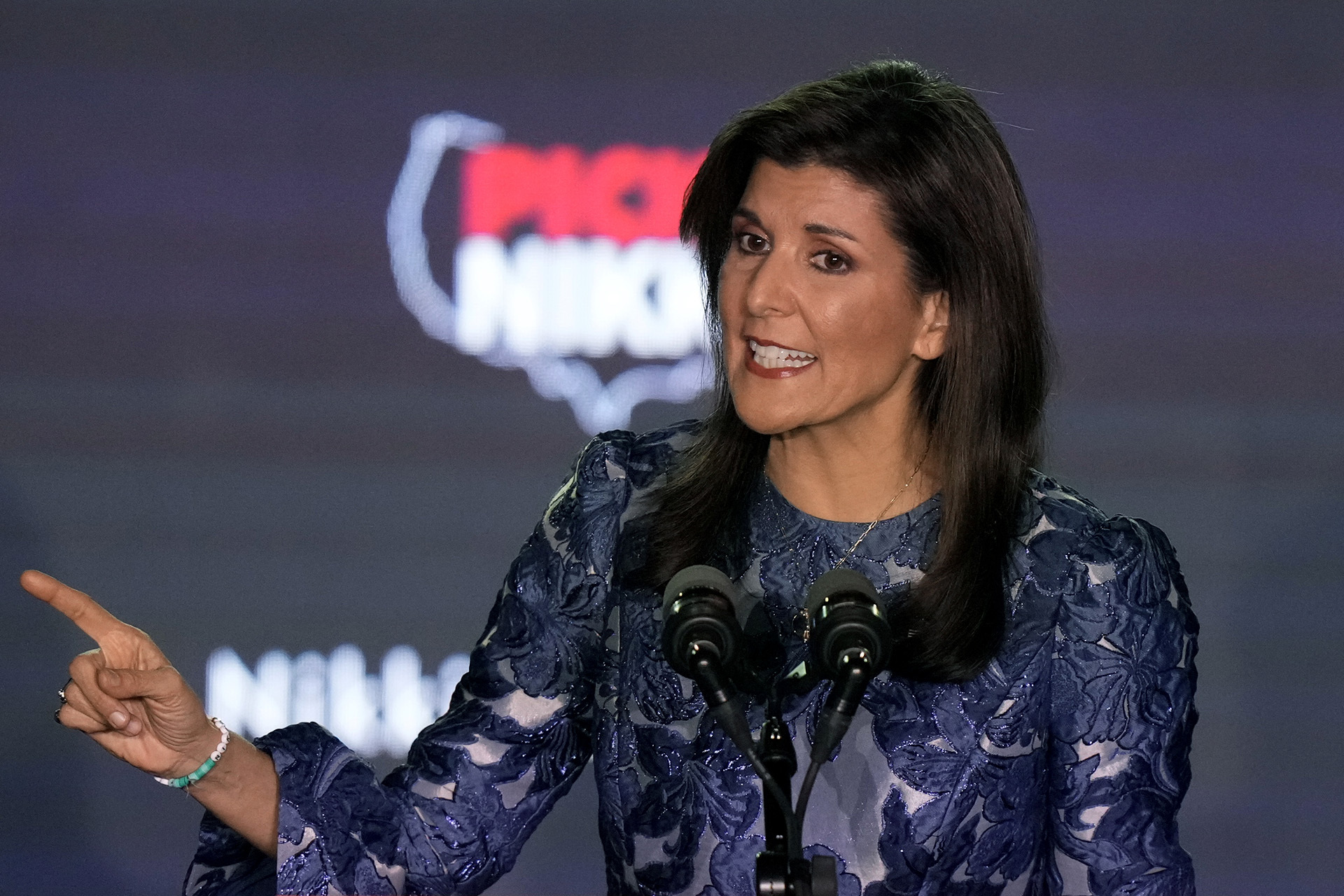 Former UN Ambassador Nikki Haley has vowed to fight on for the Republican presidential nomination. Photo / AP