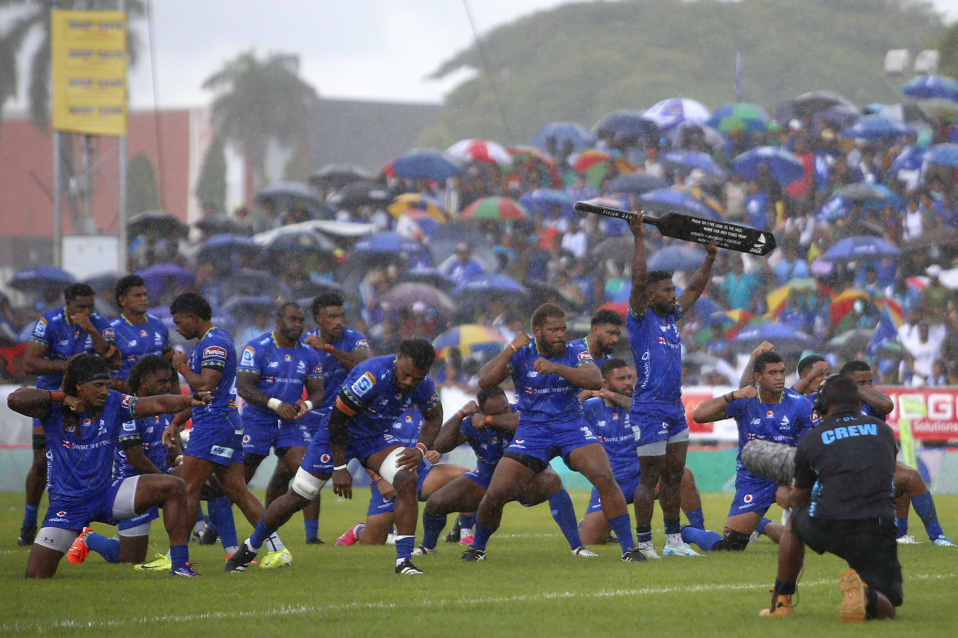 Wet weather did not prevent the Lautoka faithful from turning out in full voice. Photo / Getty Images