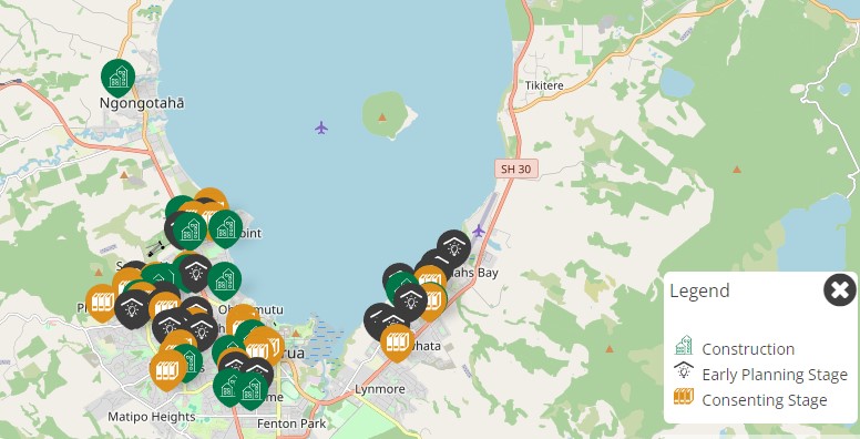 Kāinga Ora's planned work in Rotorua. 