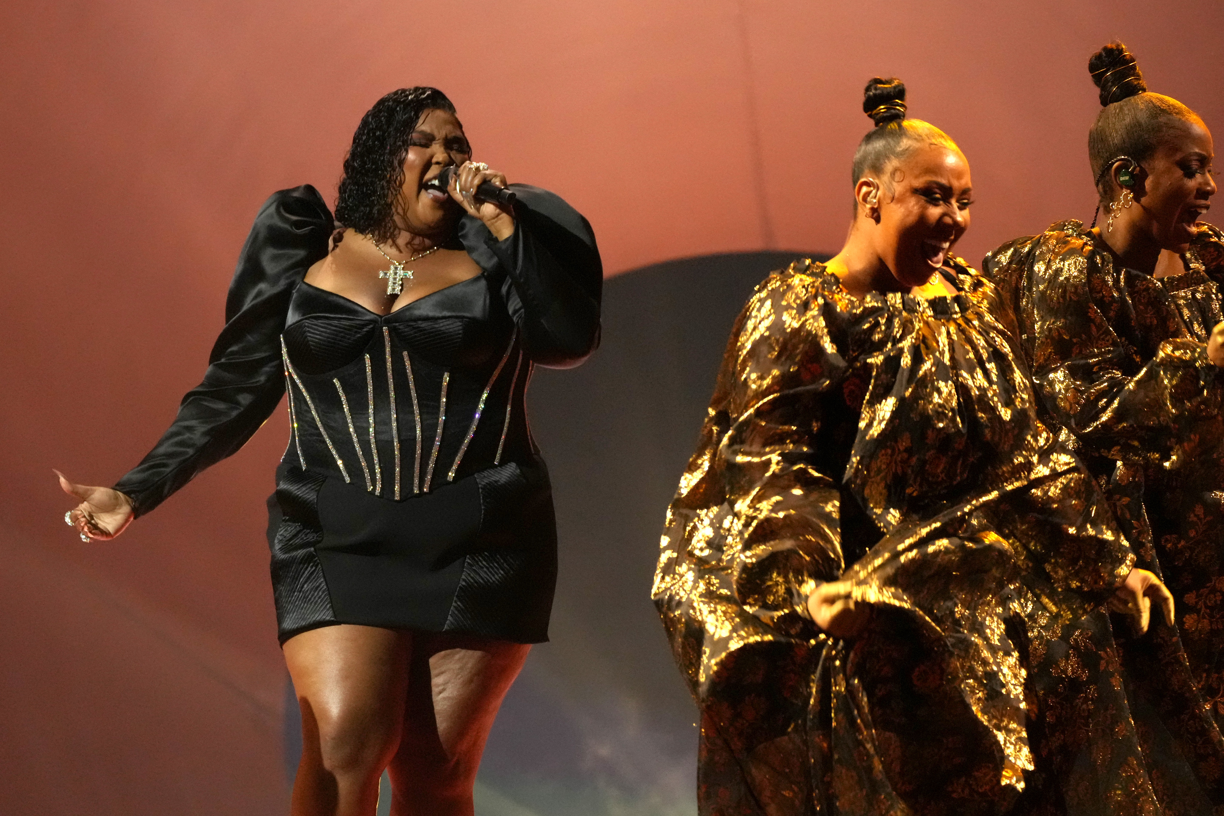 Lizzo performs at the 65th Grammy Awards. Photo / Getty Images