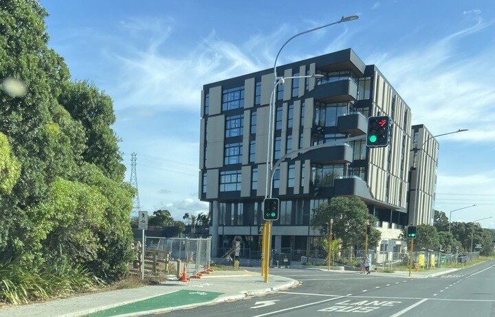 The Amaia Apartments on Esmonde Rd, Takapuna, not far from the Loxley Apartments. Photo / Anne Gibson