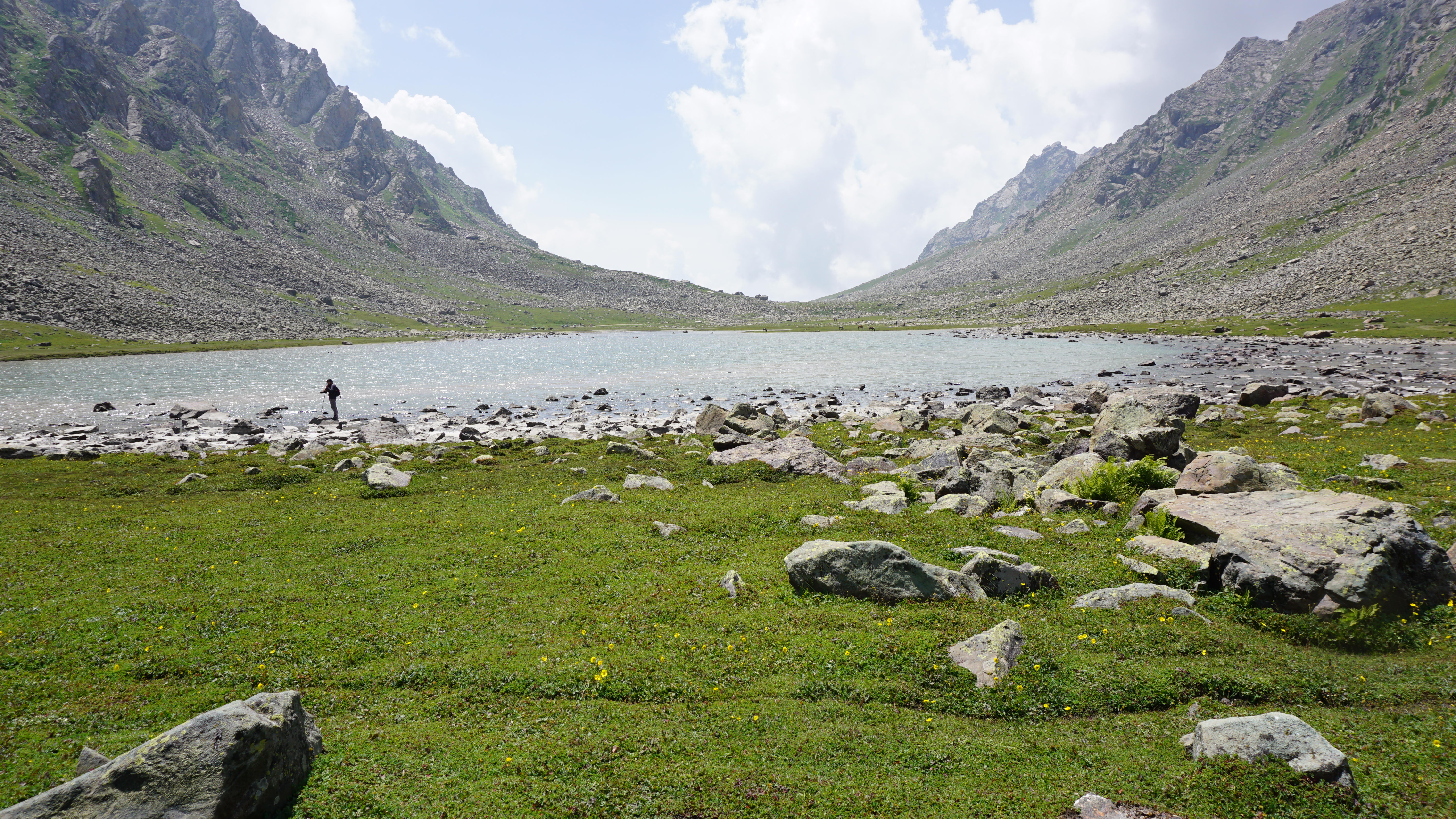 The GLK trail follows the course of the Pind stream, moving through pine forests and meadows, eventually leading to rocky, boulder-strewn areas. Photo / Saroj Sirkeck
