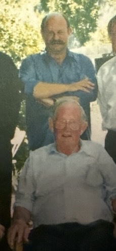 Mark Sainsbury with his father Robert, a World War II veteran.