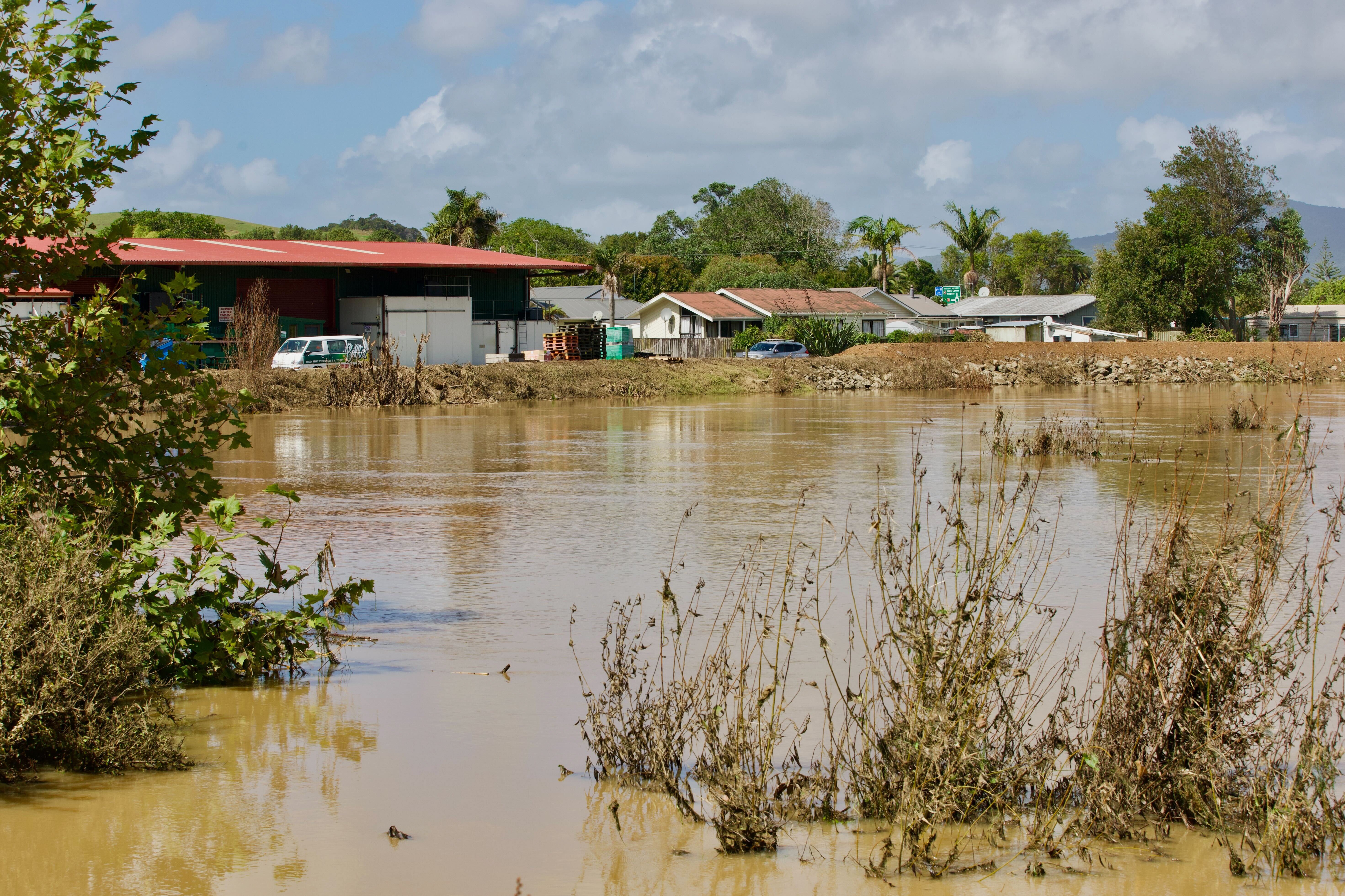 Kaitāia on Friday, a day after the town flooded, triggering evacuations. Photo / Jason Dorday