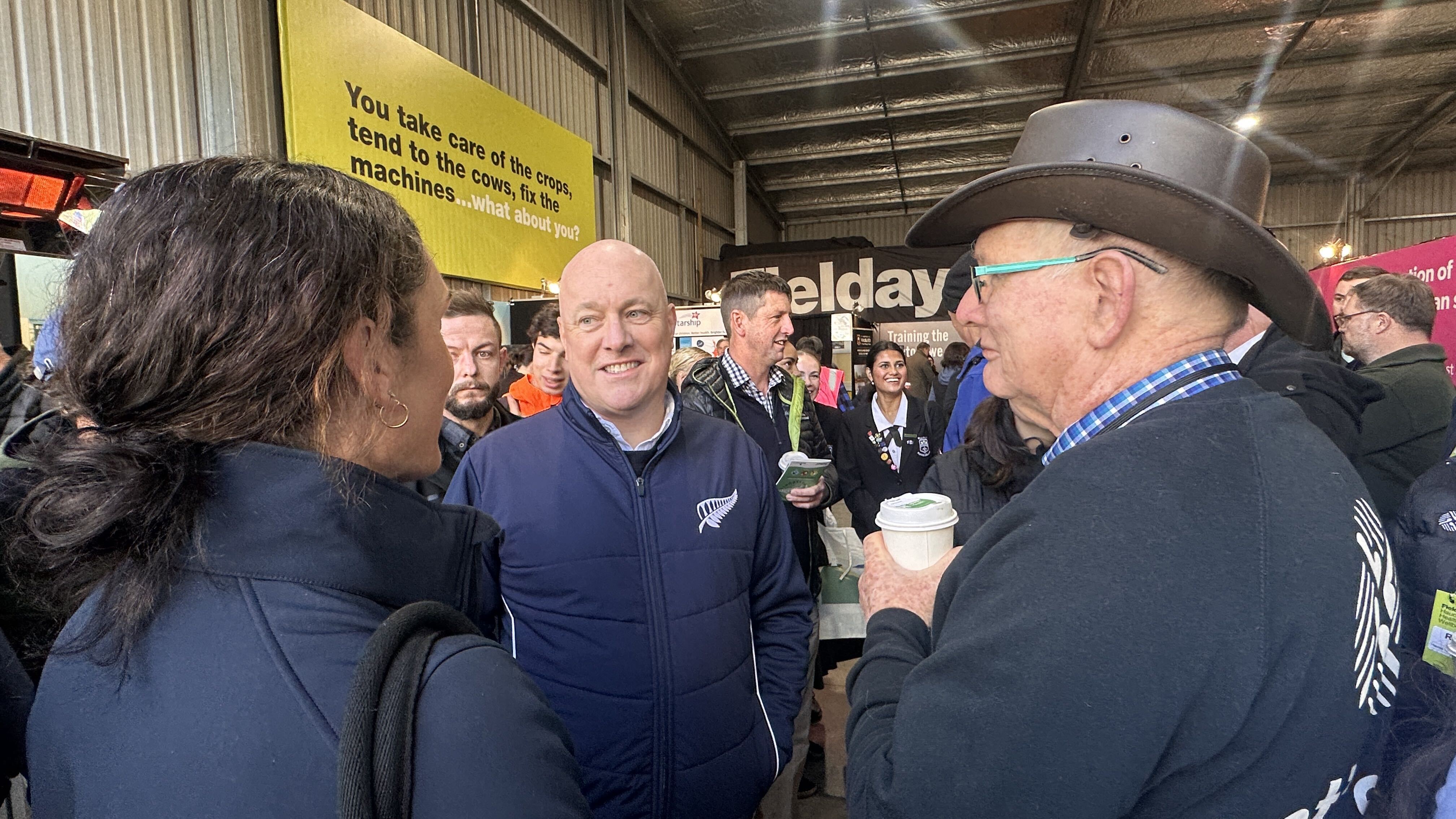 Prime Minister Christopher Luxon at the Fieldays at Mystery Creek. Photo / Jamie Ensor