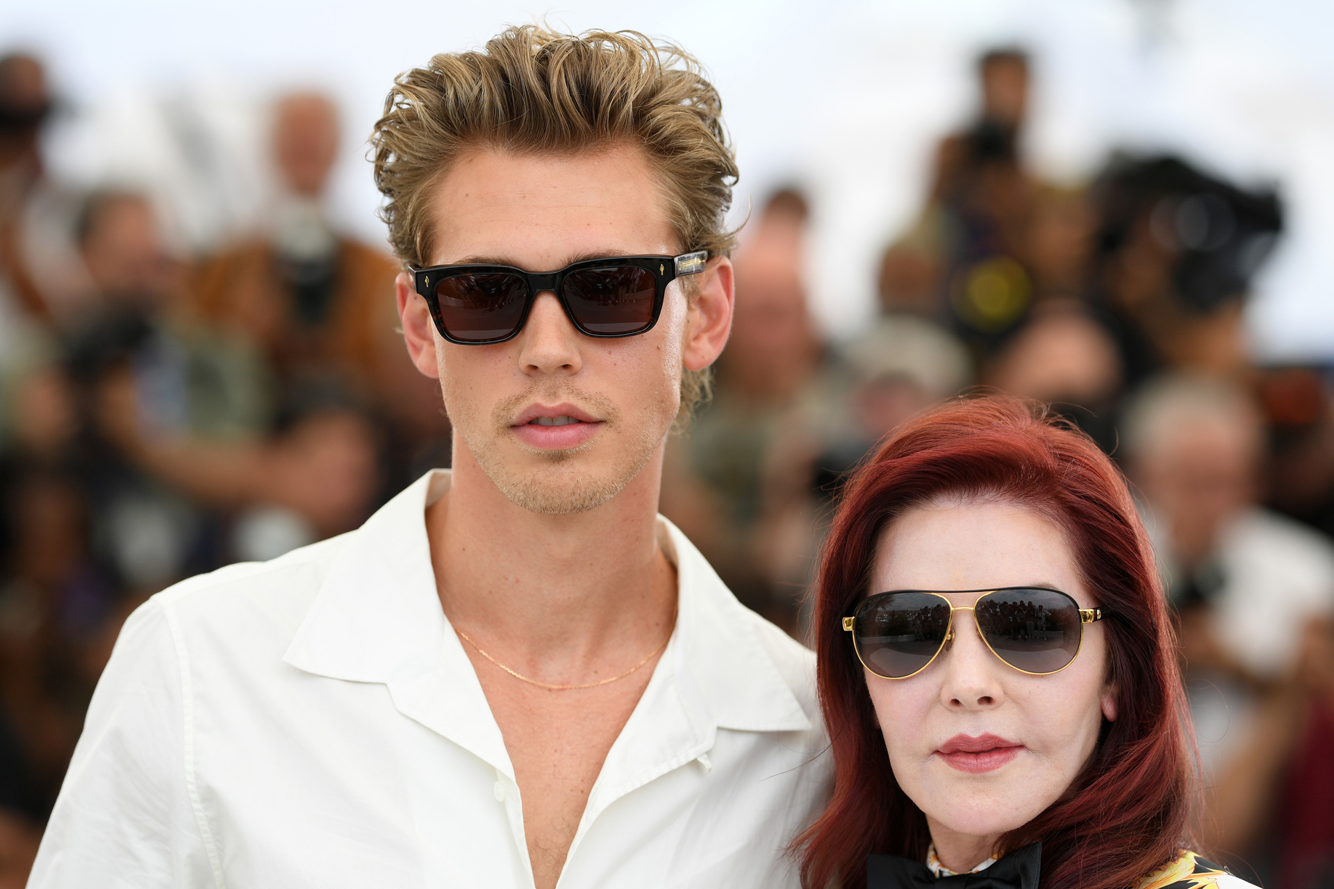 'He loved her so much and she loves him to this day': Austin Butler with Presley's ex-wife, Priscilla, at the Cannes Film Festival last month. Photo / Getty Images